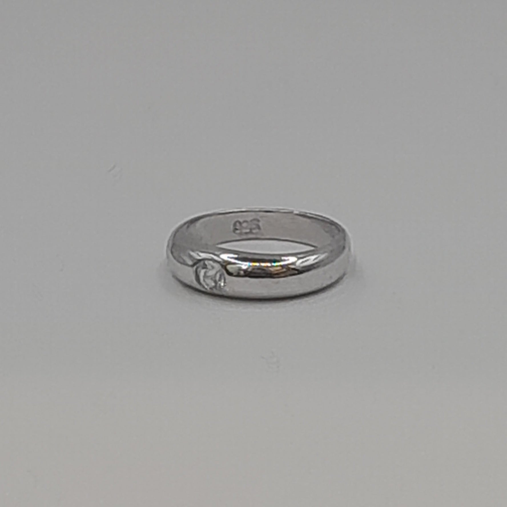 Taufring, 925 Silber mit Zirkonia weiß