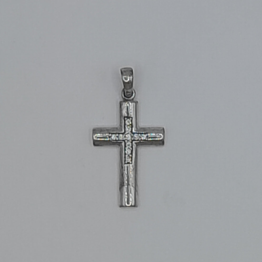 Kettenanhänger Kreuz Silber 925 mit Zirkonia