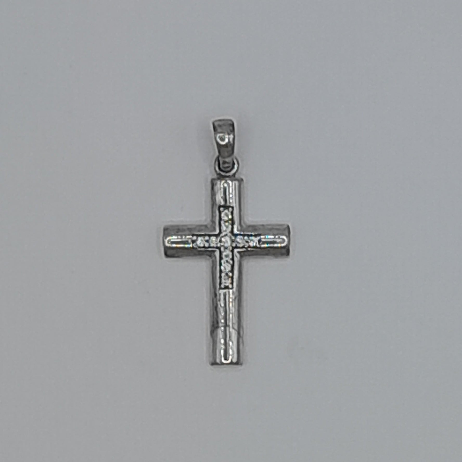Kettenanhänger Kreuz Silber 925 mit Zirkonia