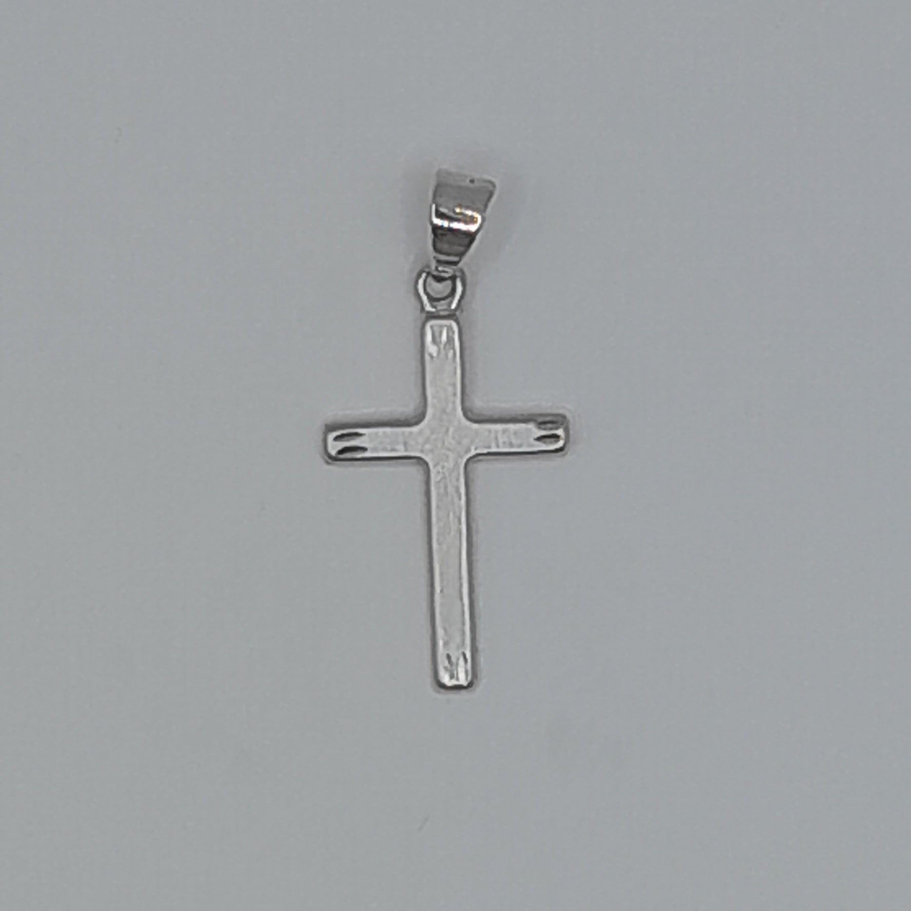 Kettenanhänger Kreuz Weißgold 585