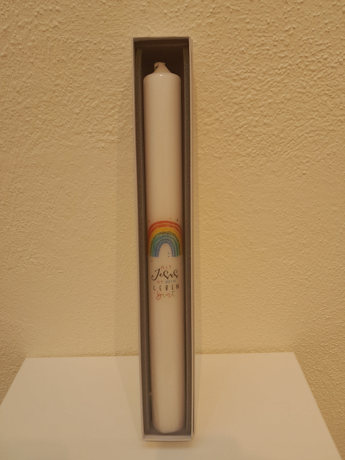 Taufkerze / Kommunionkerze "Regenbogen"