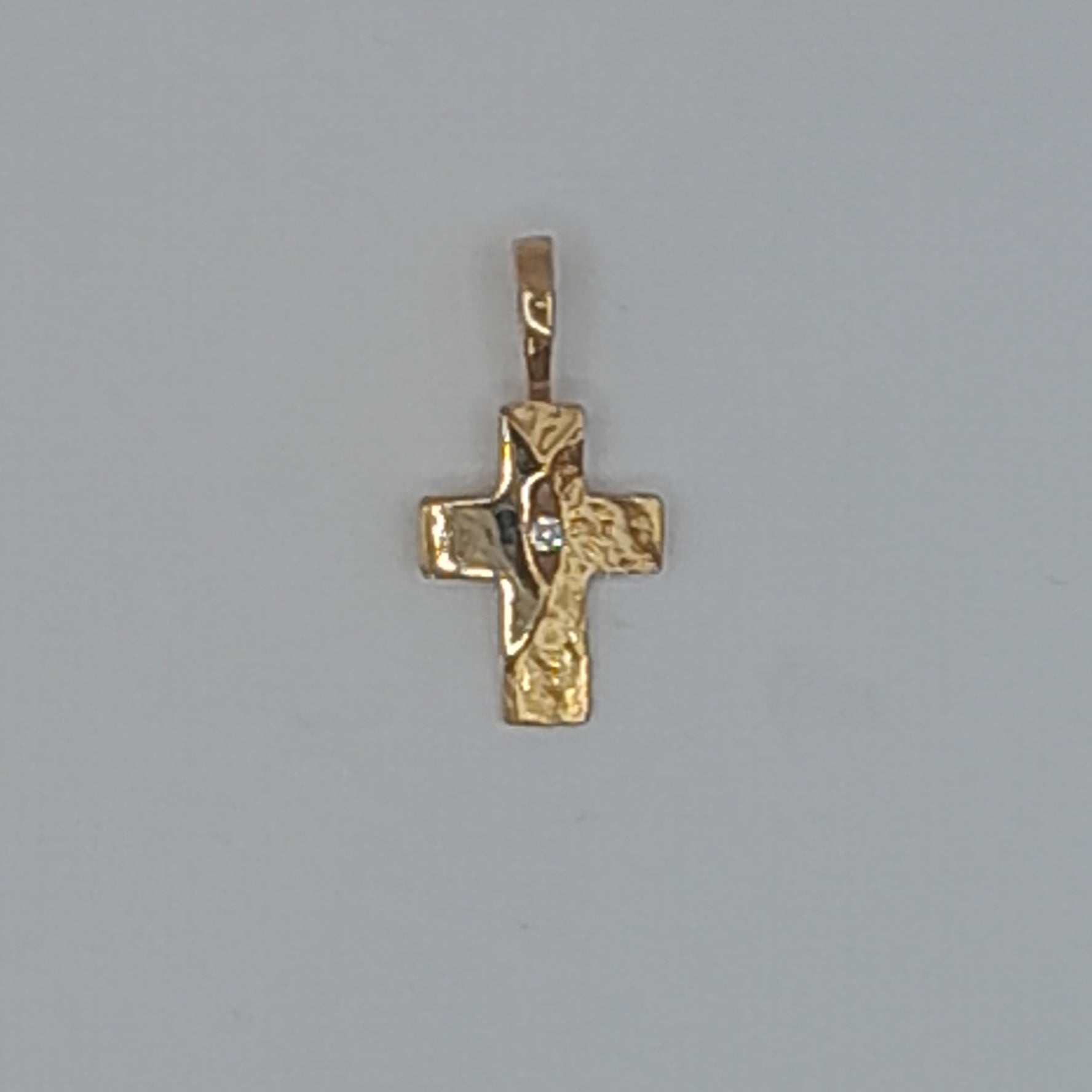 Kettenanhänger Kreuz Gelbgold 585