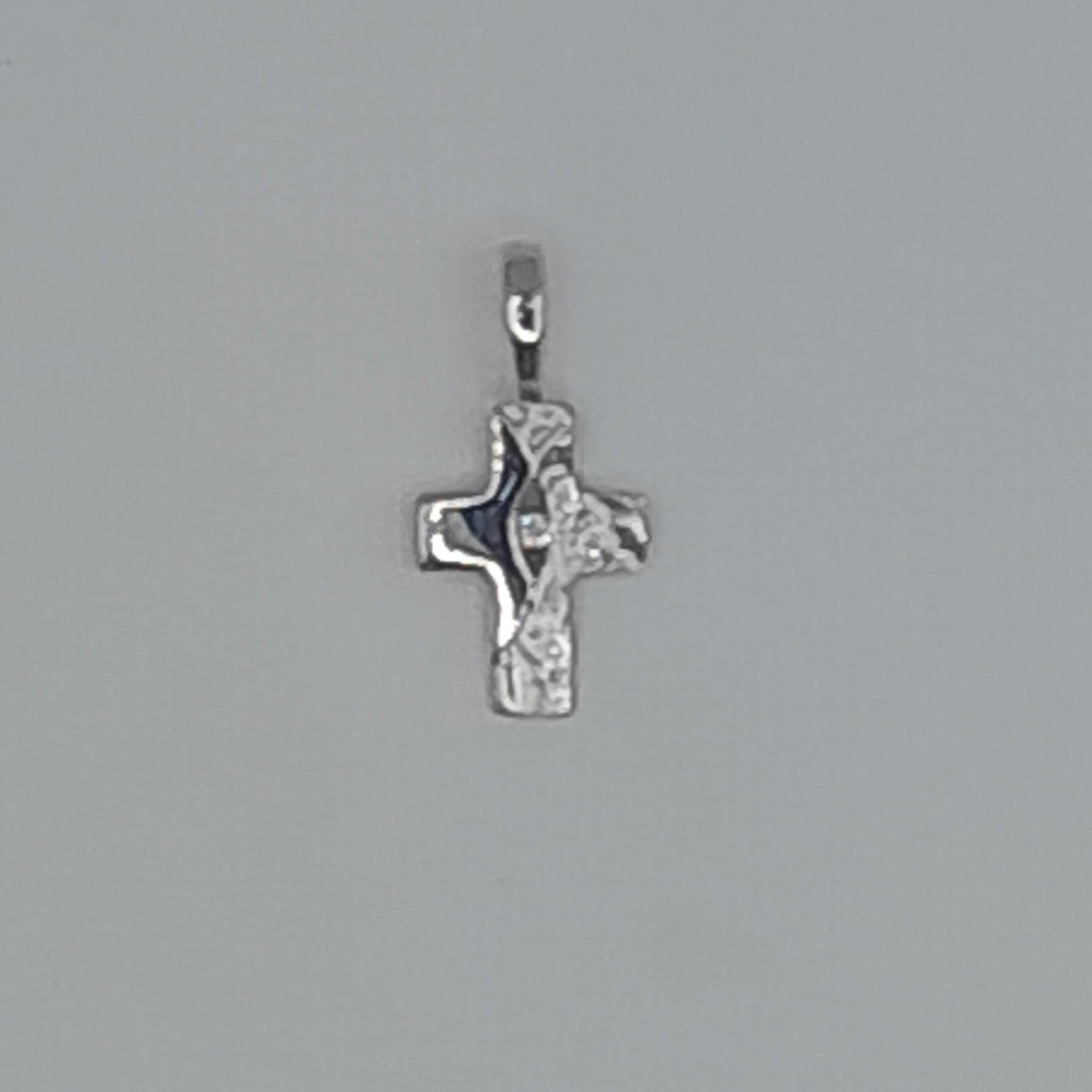 Kettenanhänger Kreuz Weißgold 585