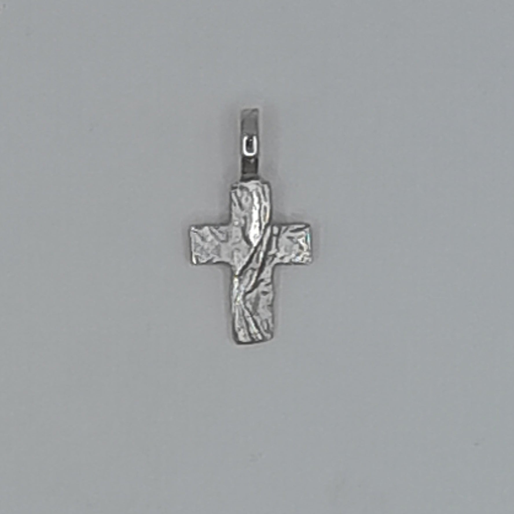 Kettenanhänger Kreuz Weißgold 585