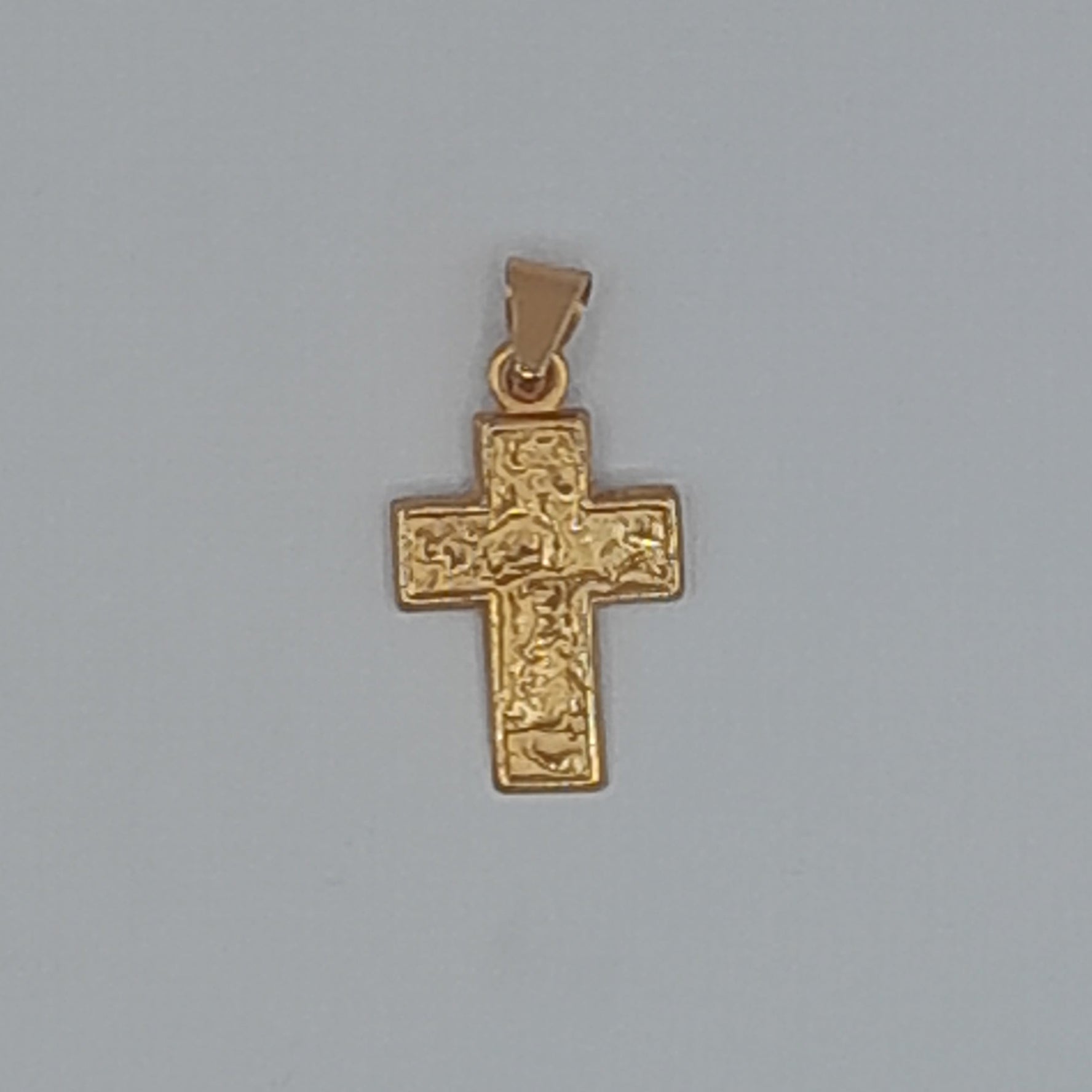 Kettenanhänger Kreuz Gelbgold 585