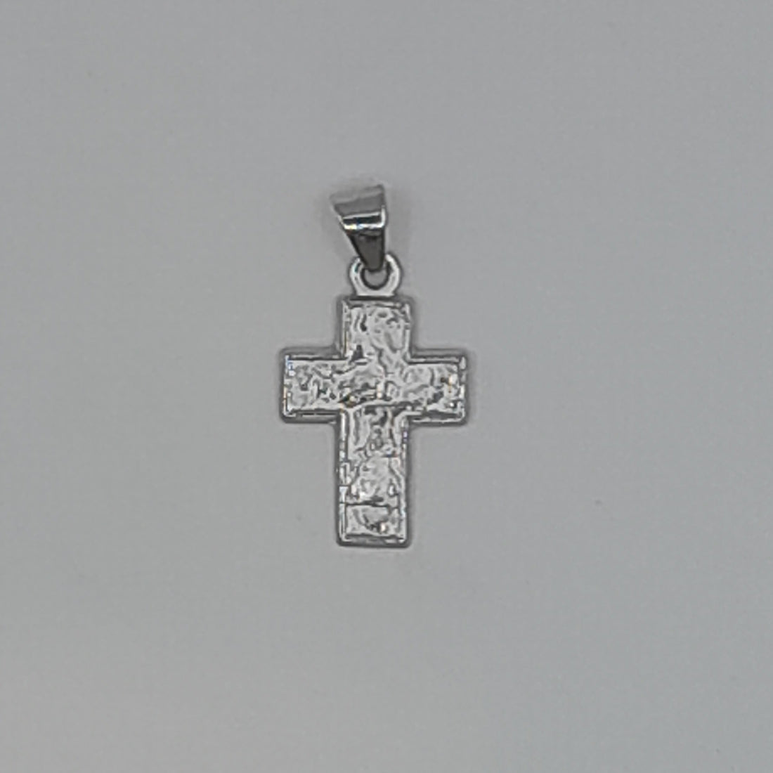 Kettenanhänger Kreuz Weißgold 585
