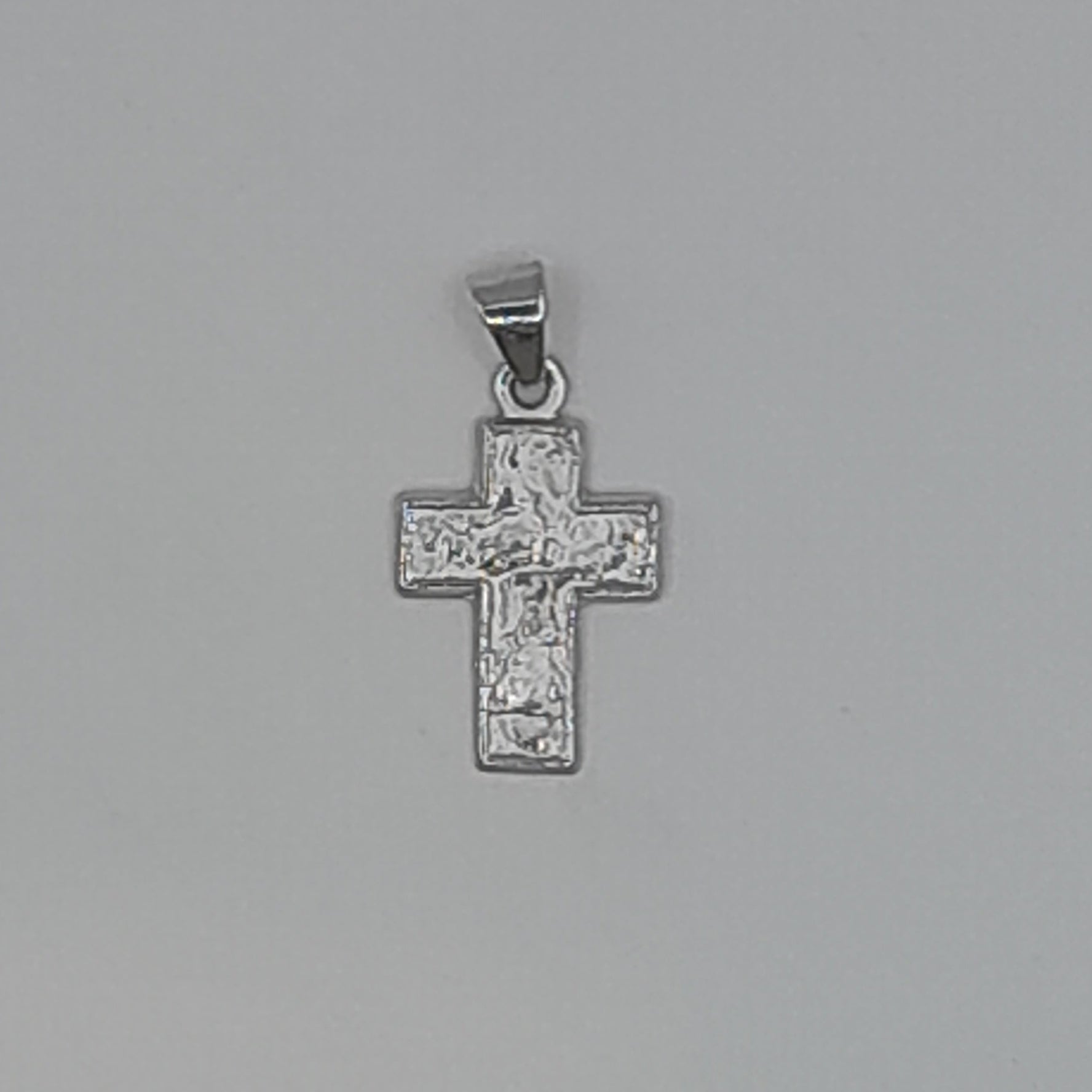 Kettenanhänger Kreuz Weißgold 585