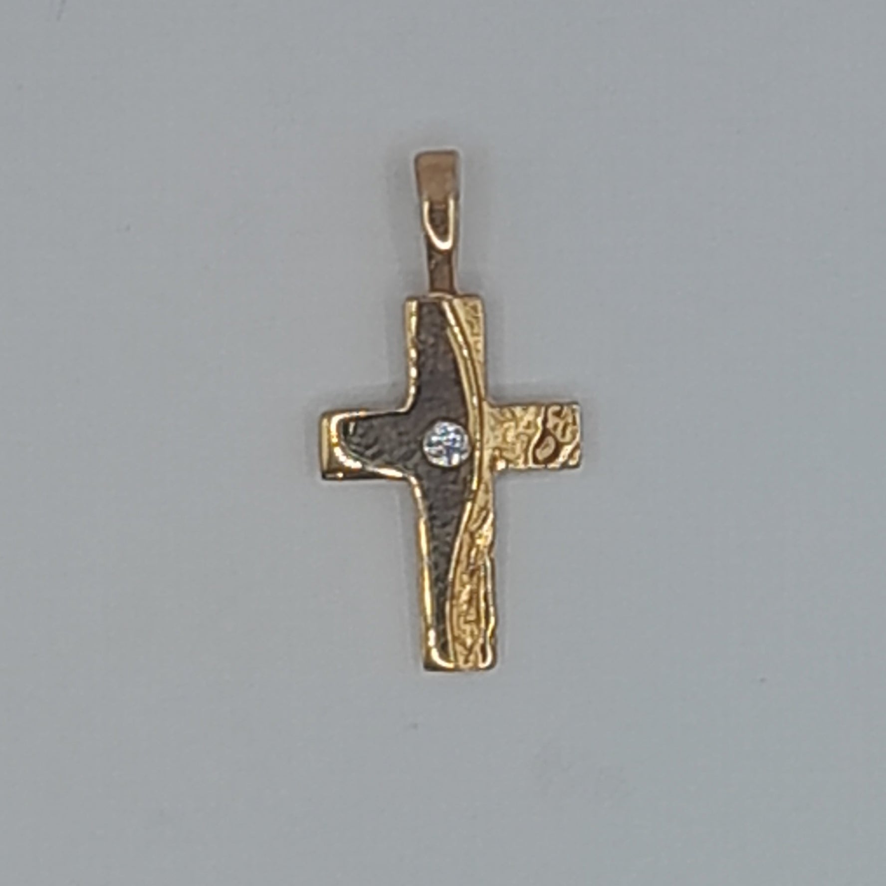 Kettenanhänger Kreuz Gelbgold 585