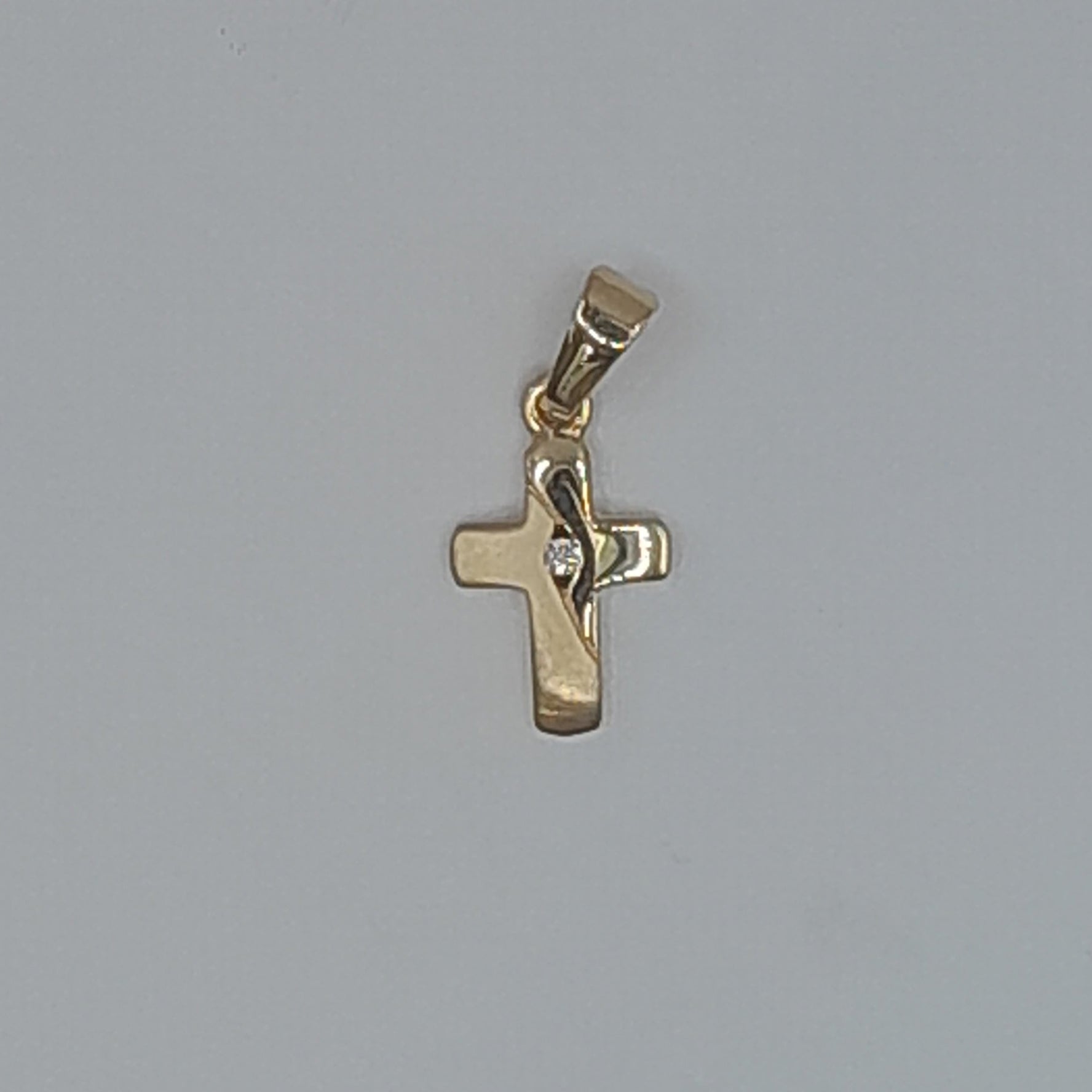Kettenanhänger Kreuz Gelbgold 585