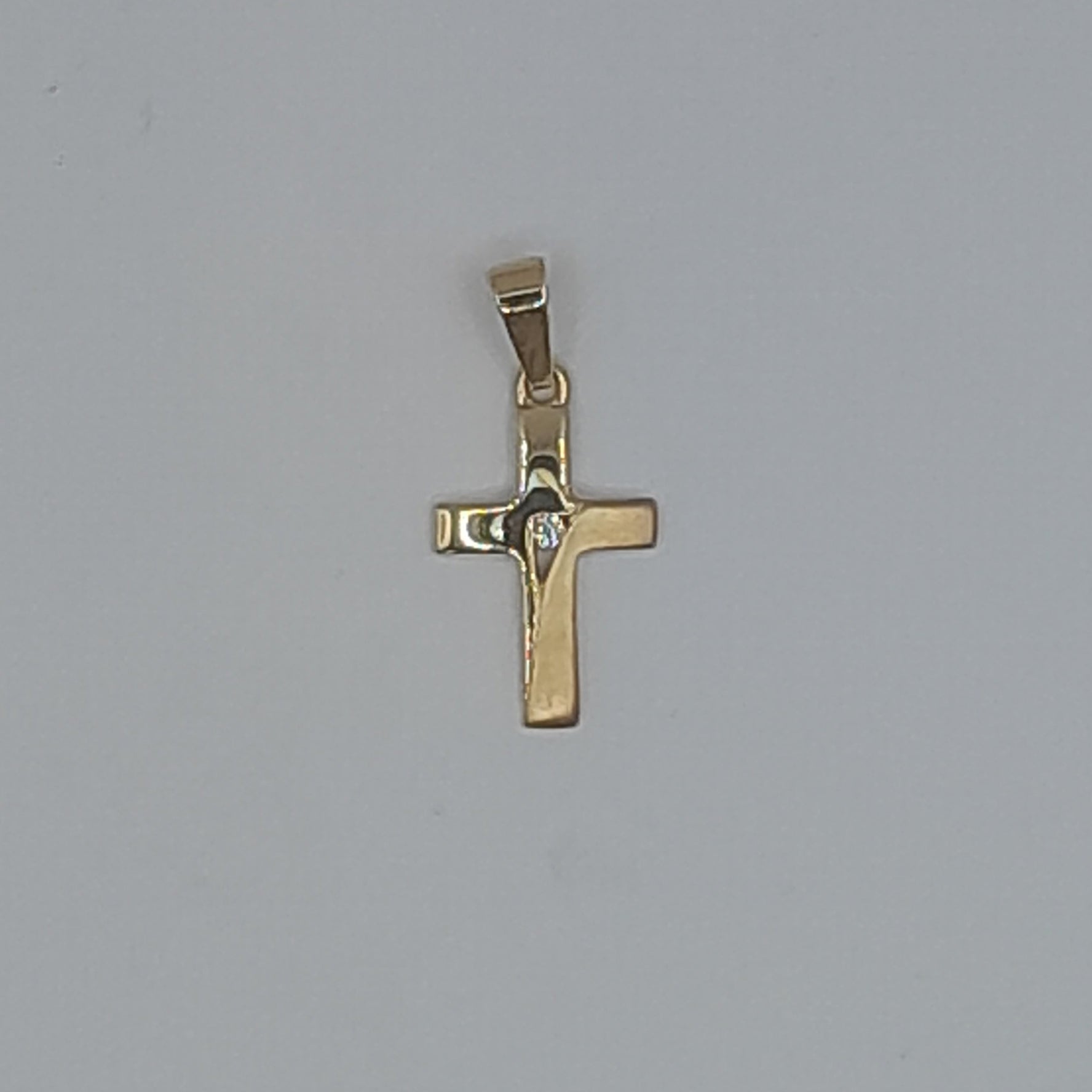 Kettenanhänger Kreuz Gelbgold 585