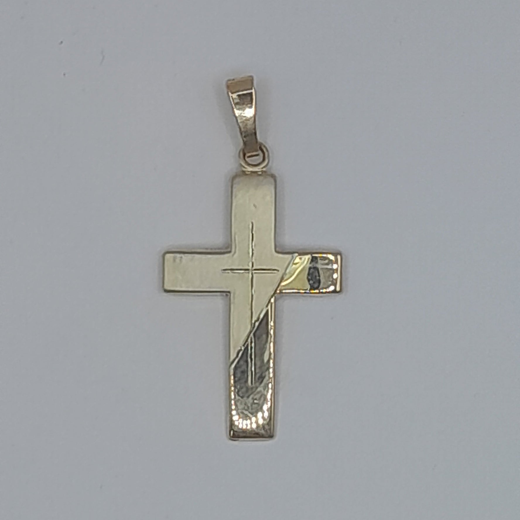 Kettenanhänger Kreuz Gelbgold 585