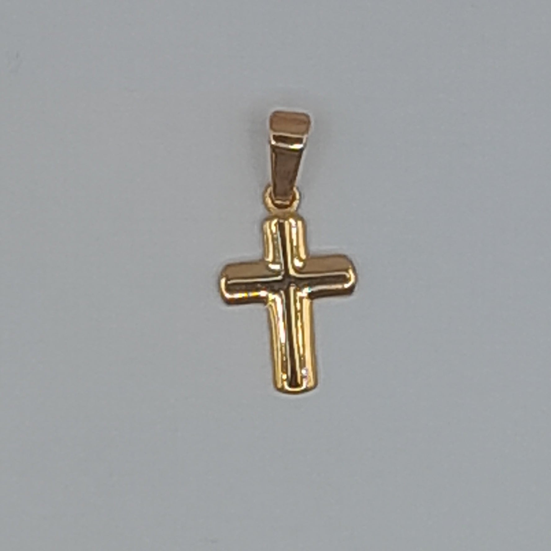 Kettenanhänger Kreuz Gelbgold 585