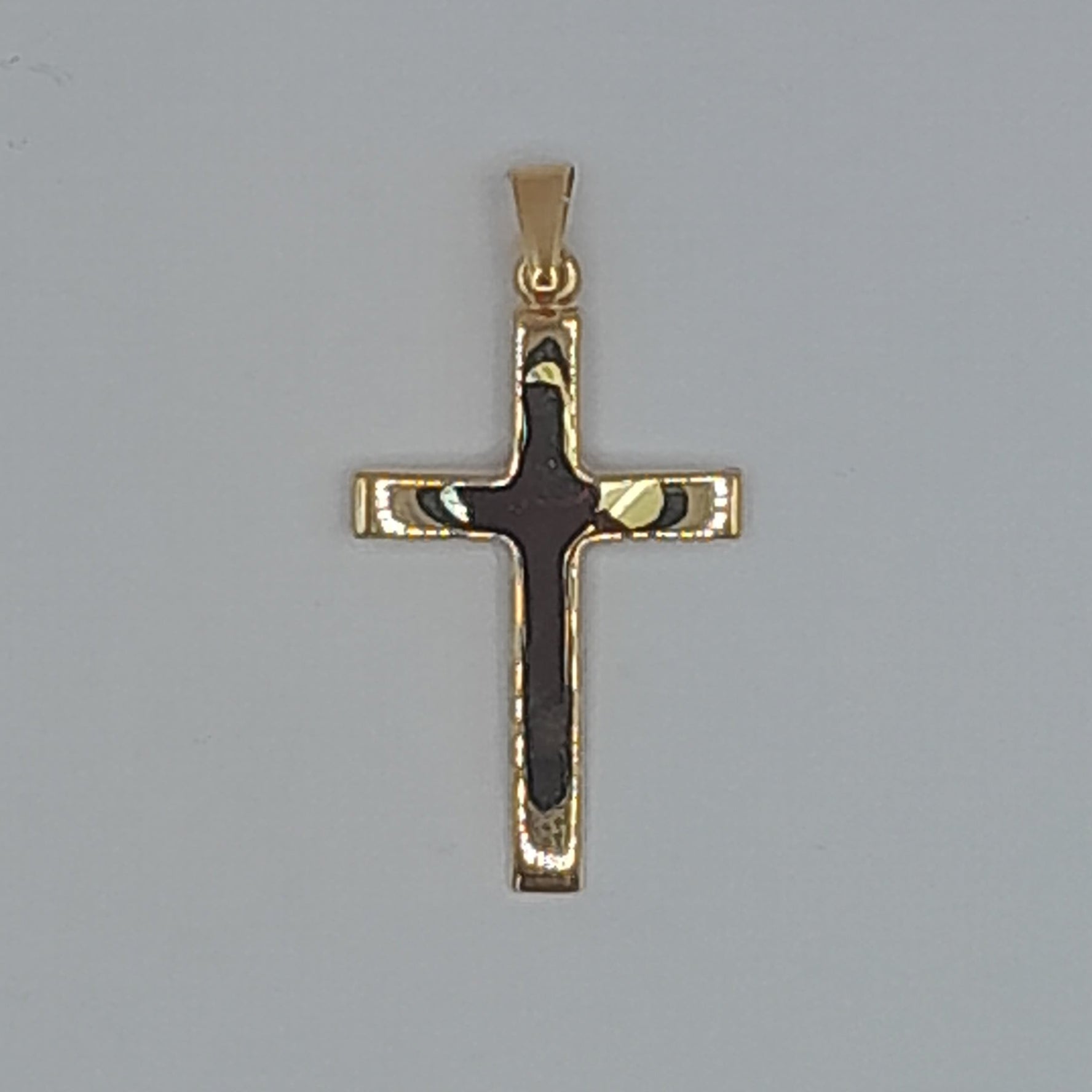 Kettenanhänger Kreuz Gelbgold 585
