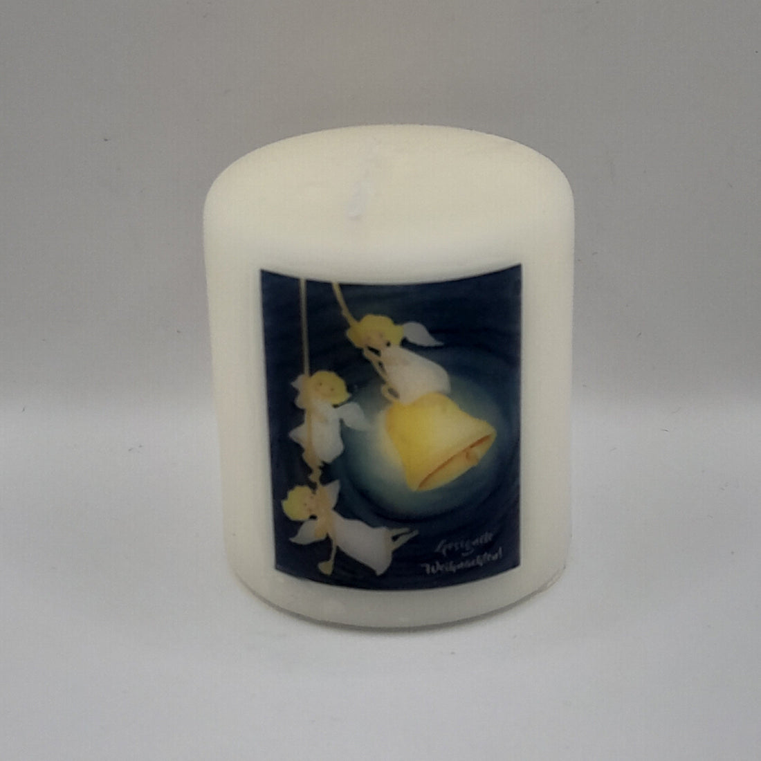 Mini-Weihnachtskerze "Engel auf Glocke"