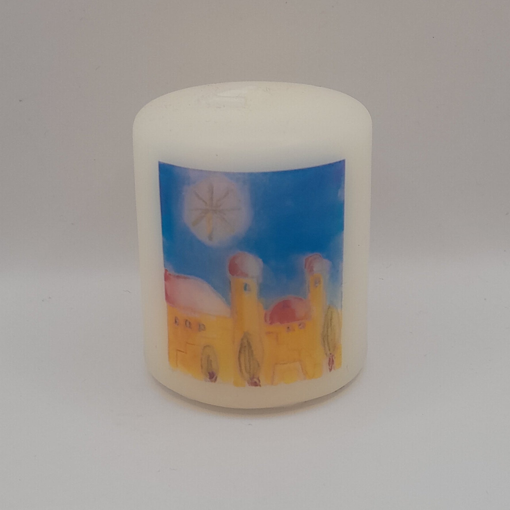 Mini-Weihnachtskerze "Stern über Betlehem"