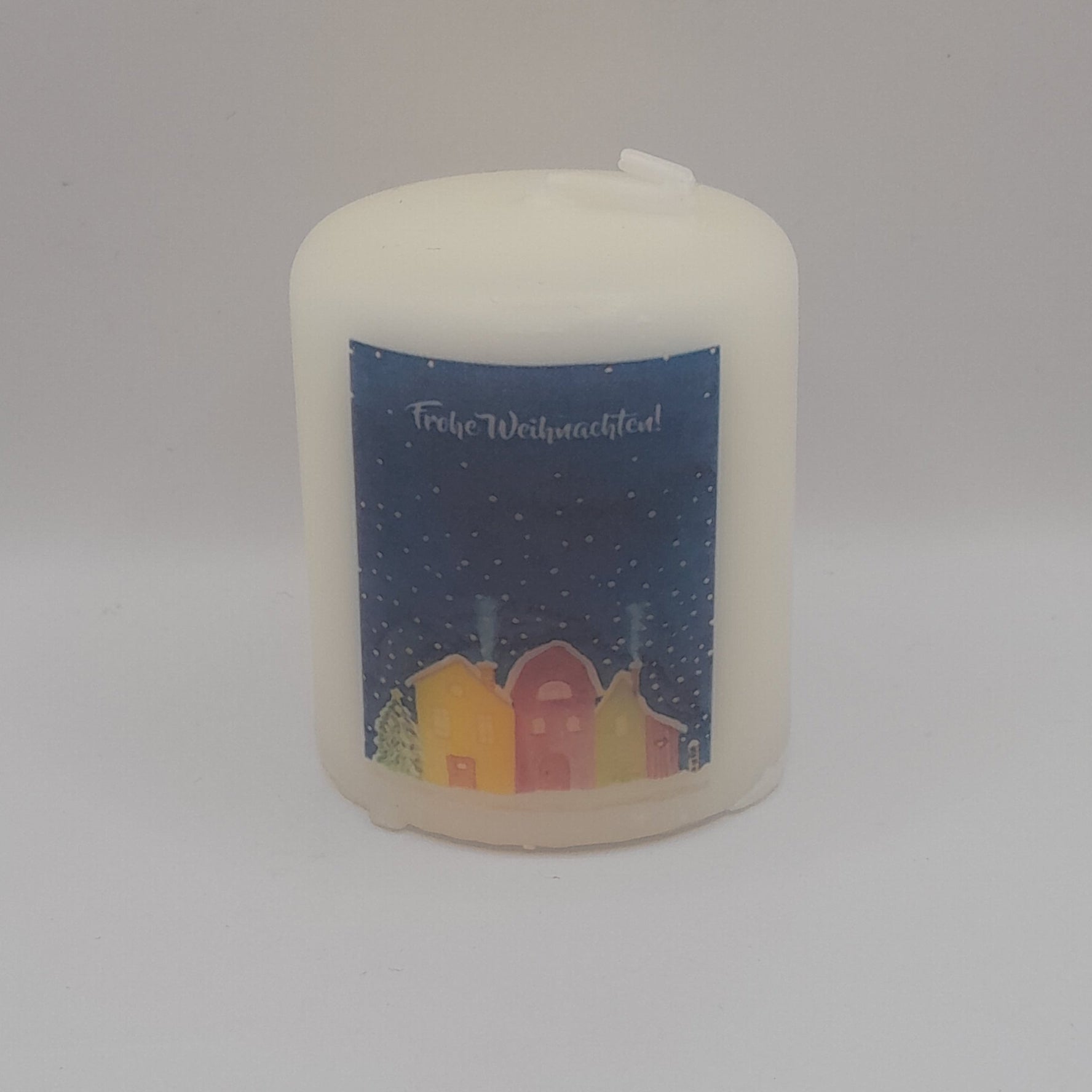 Mini-Weihnachtskerze "Frohe Weihnachten!"