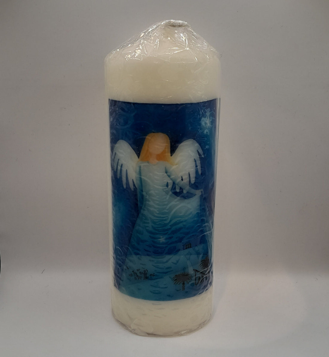 Weihnachtskerze "Engel blau"