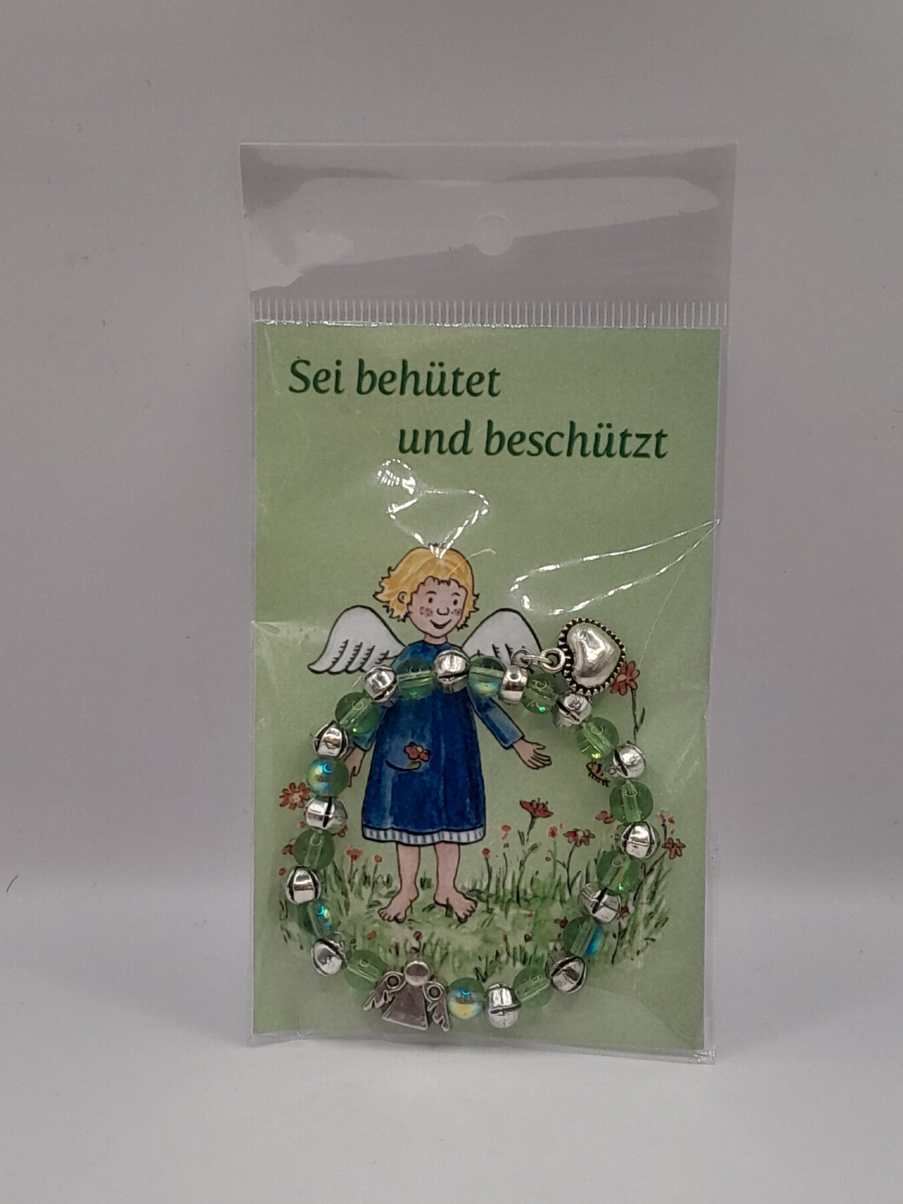 Armband "Sei behütet und beschützt", grün