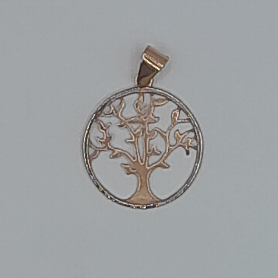 Kettenanhänger Lebensbaum Roségold 585