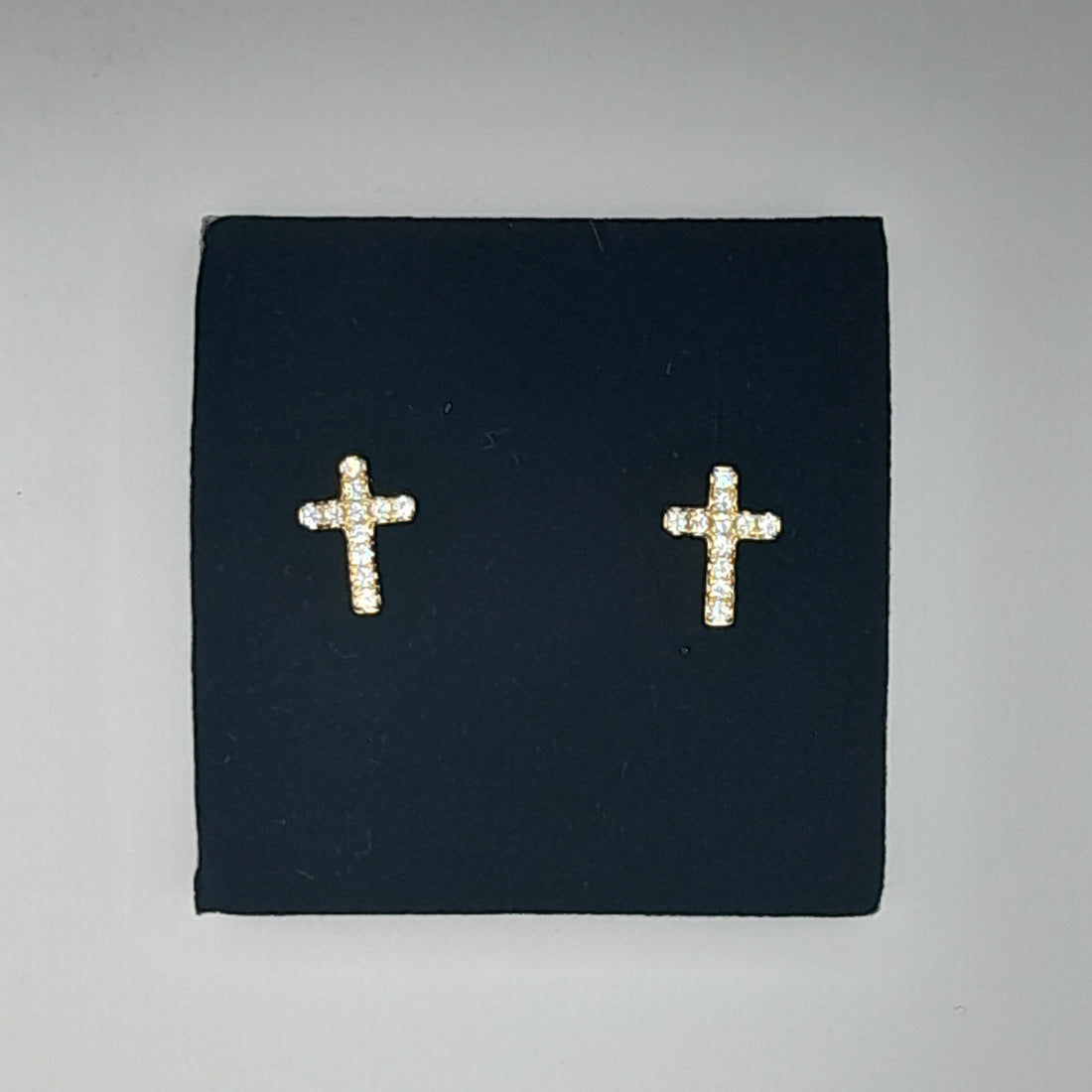 Ohrstecker Kreuz aus Silber vergoldet
