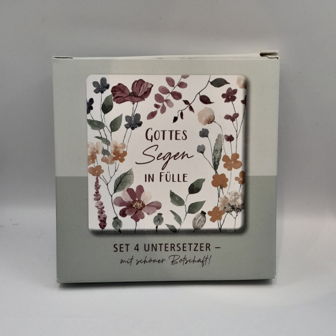 .Untersetzer-Set 4 Stk. "Gottes Segen in Fülle"