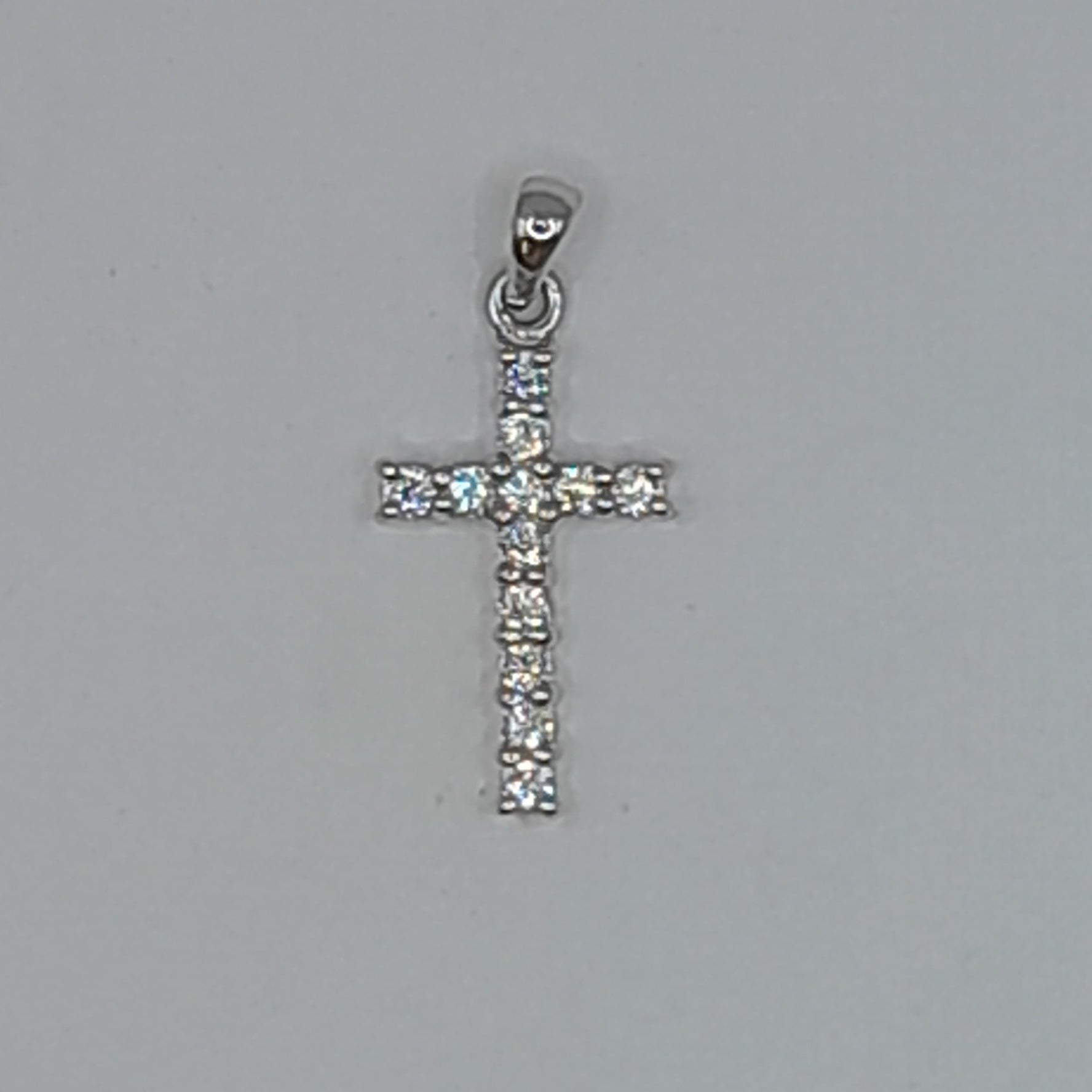 Kettenanhänger Kreuz Silber 925 mit Zirkonia