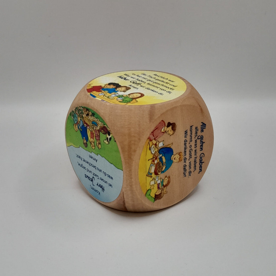 Gebetswürfel "Tischgebete", Holz