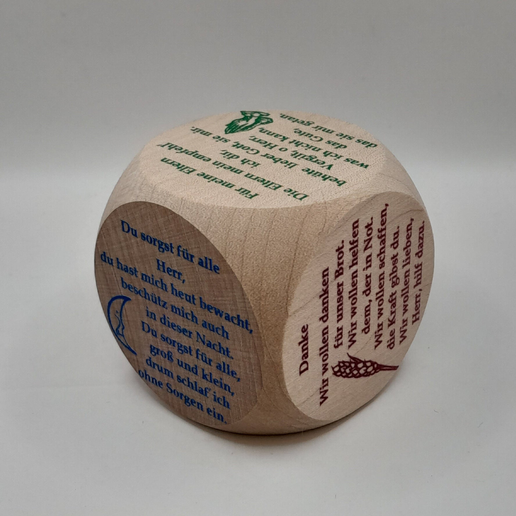 .Gebetswürfel "Danke", Holz