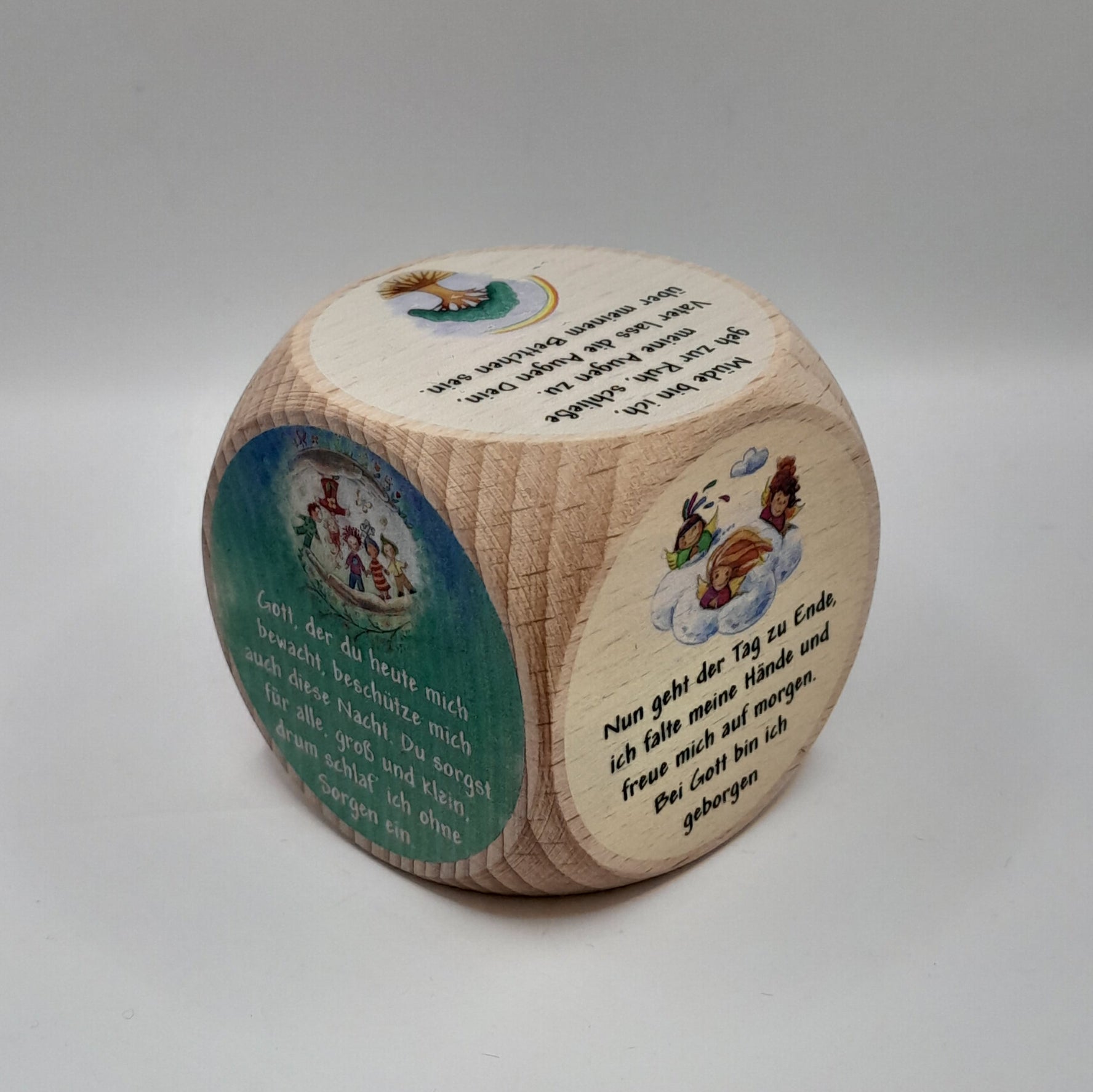 .Gebetswürfel "Abendgebete", Holz