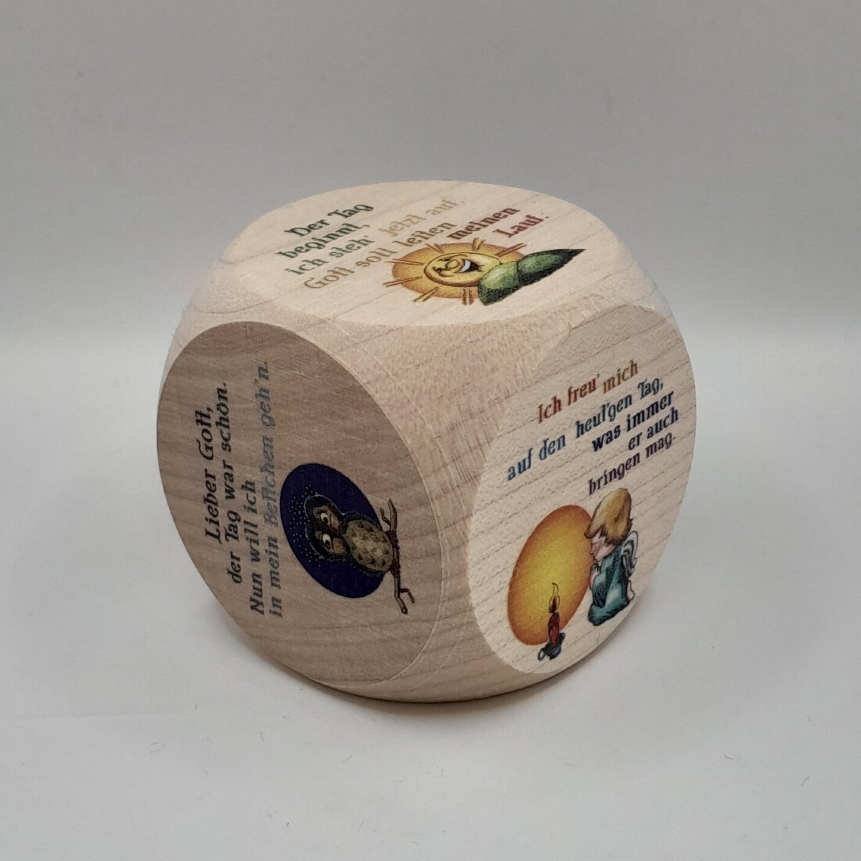 .Gebetswürfel "Morgen & Abend", Holz