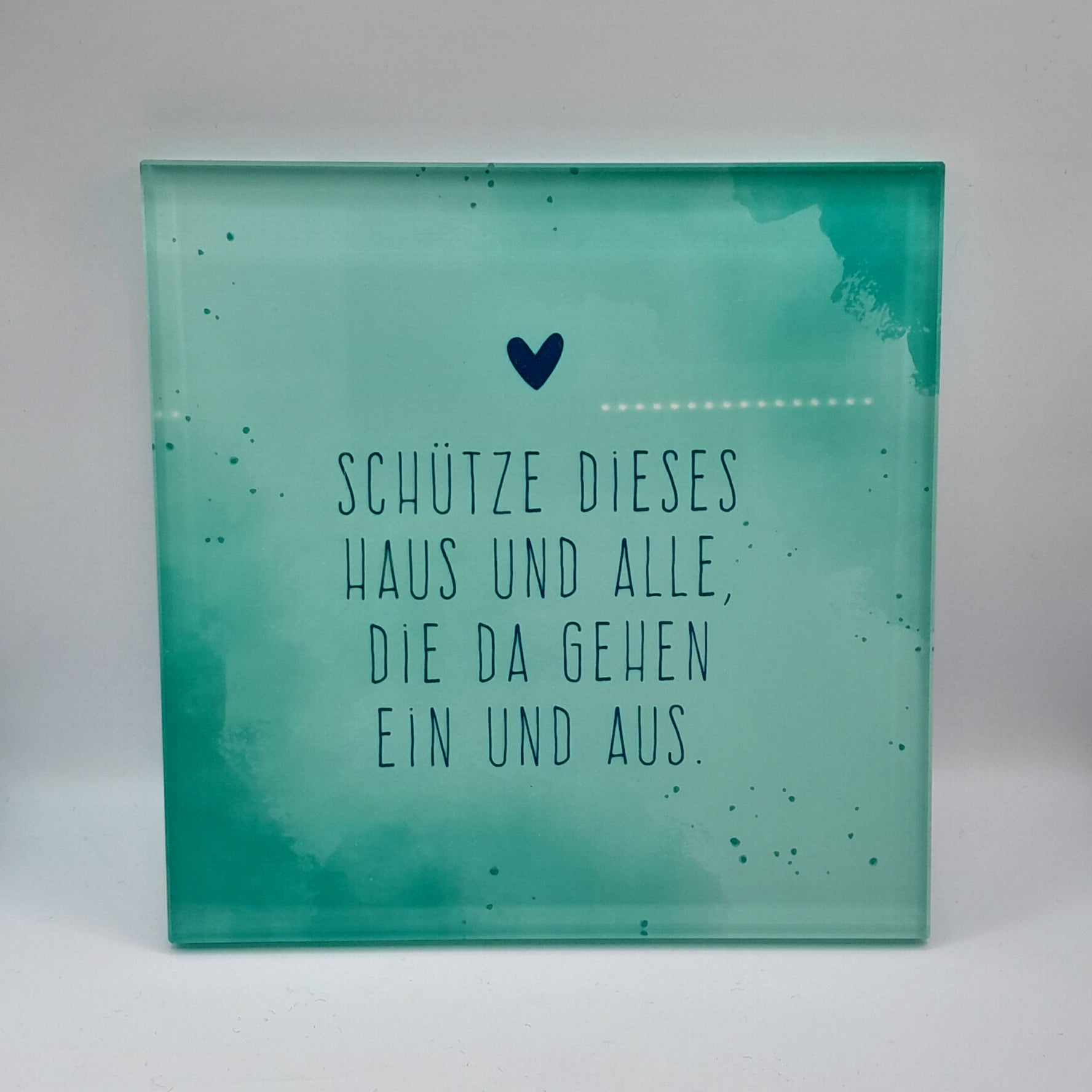Haussegen, Glas blau