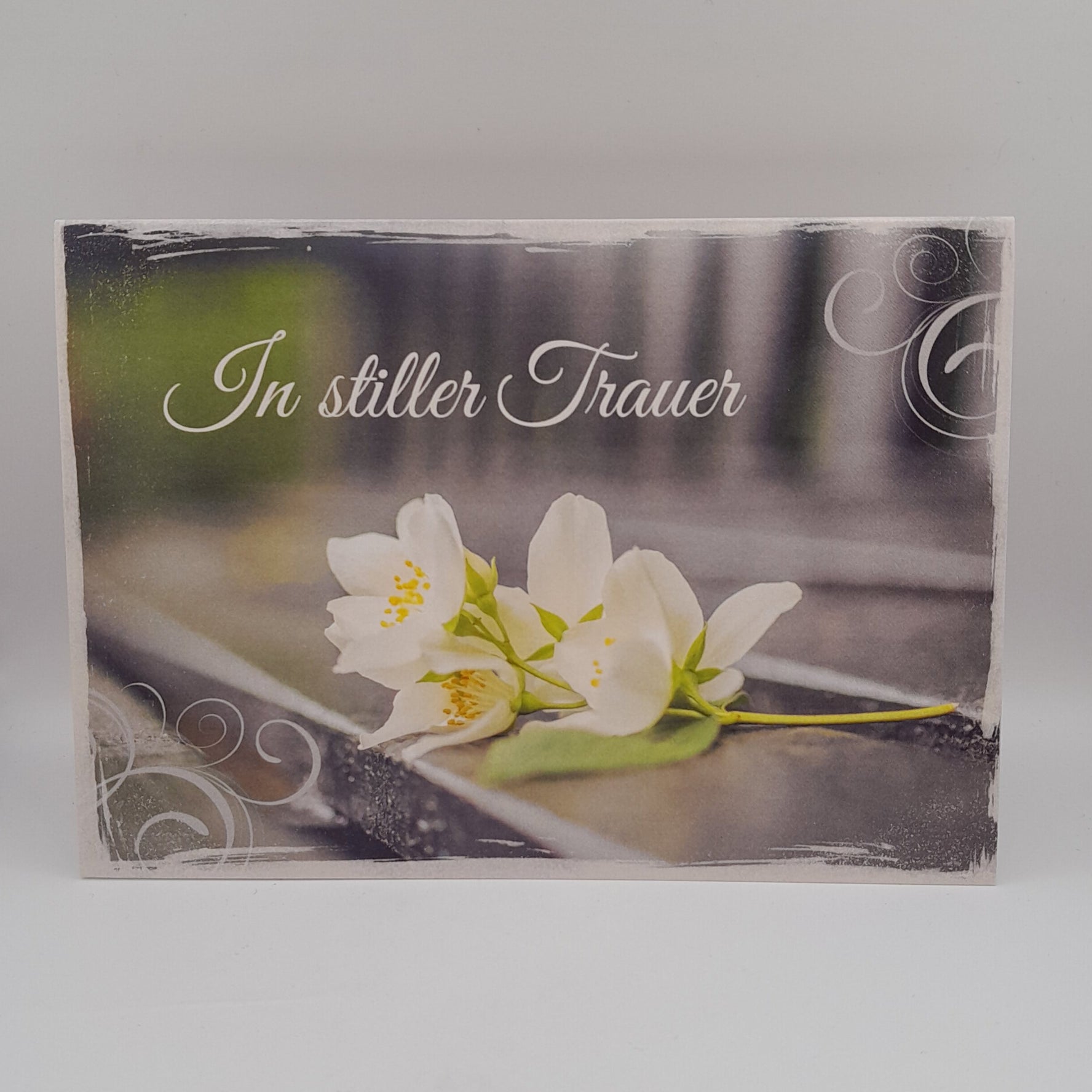 Billet / Trauer "Weiße Blumen"