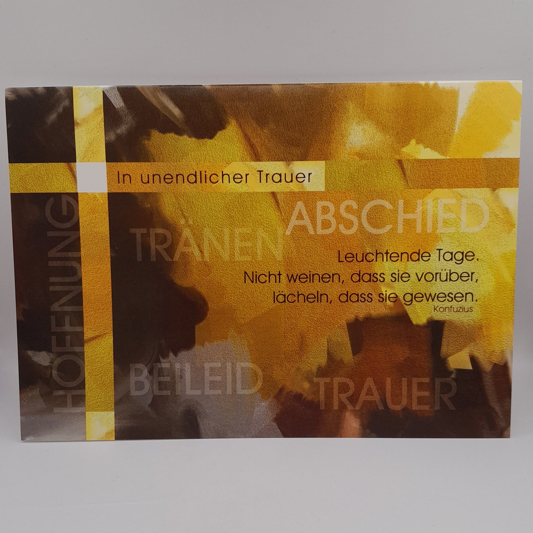 Billet / Trauer "Kreuz gelb"
