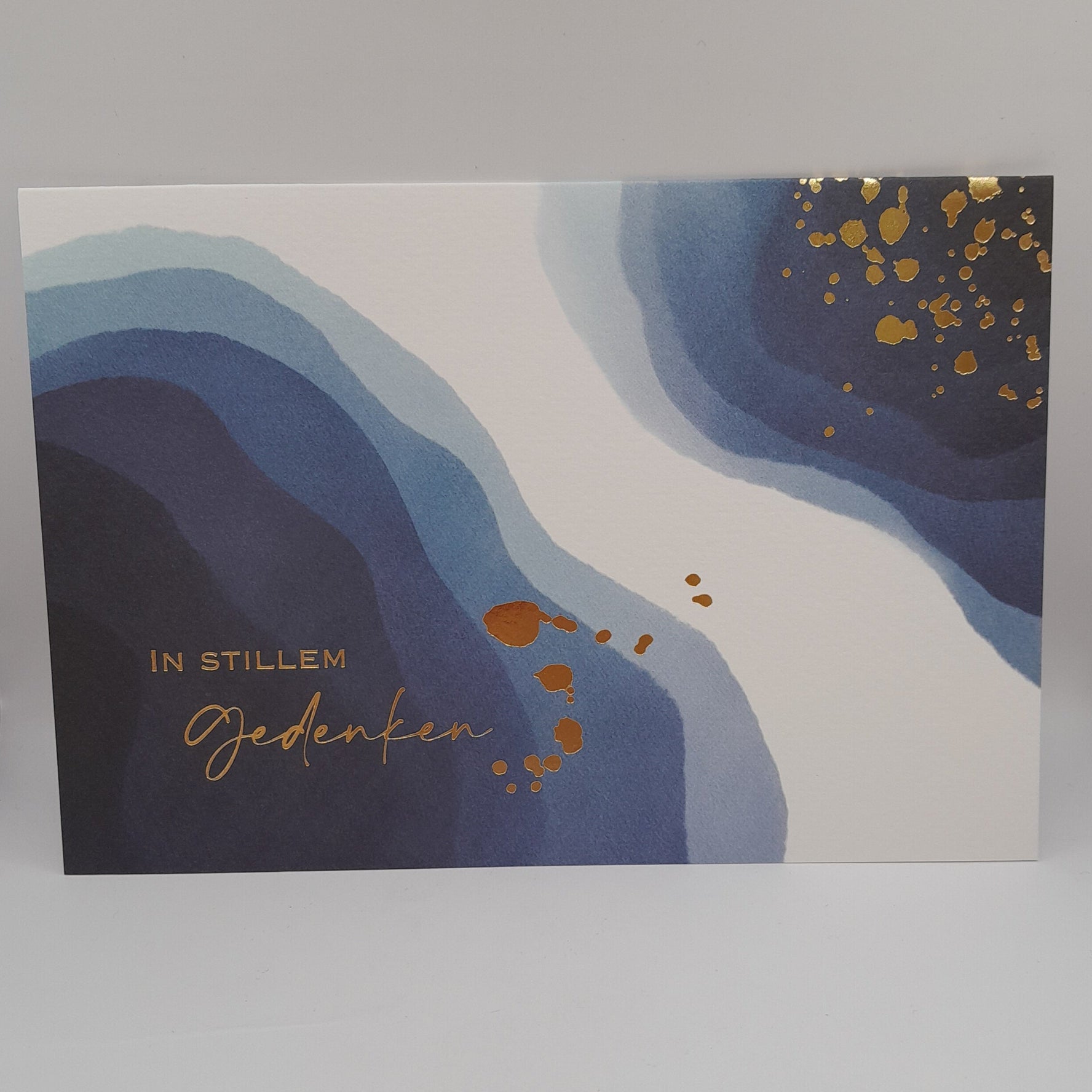 Billet / Trauer "Blau und Gold"