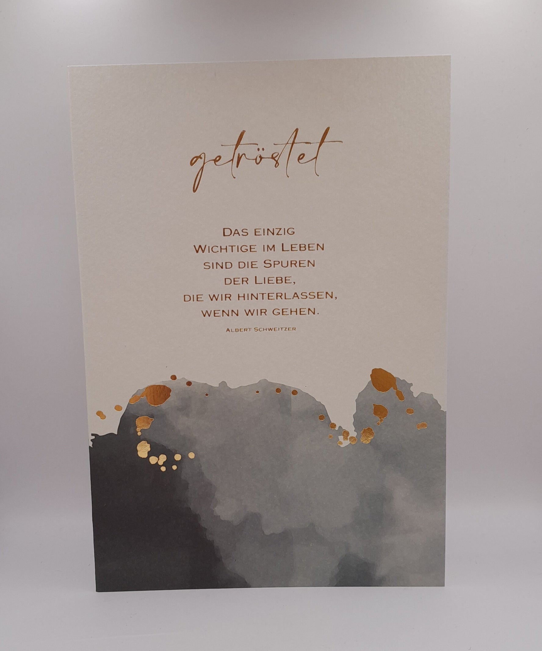 Billet / Trauer "Getröstet"