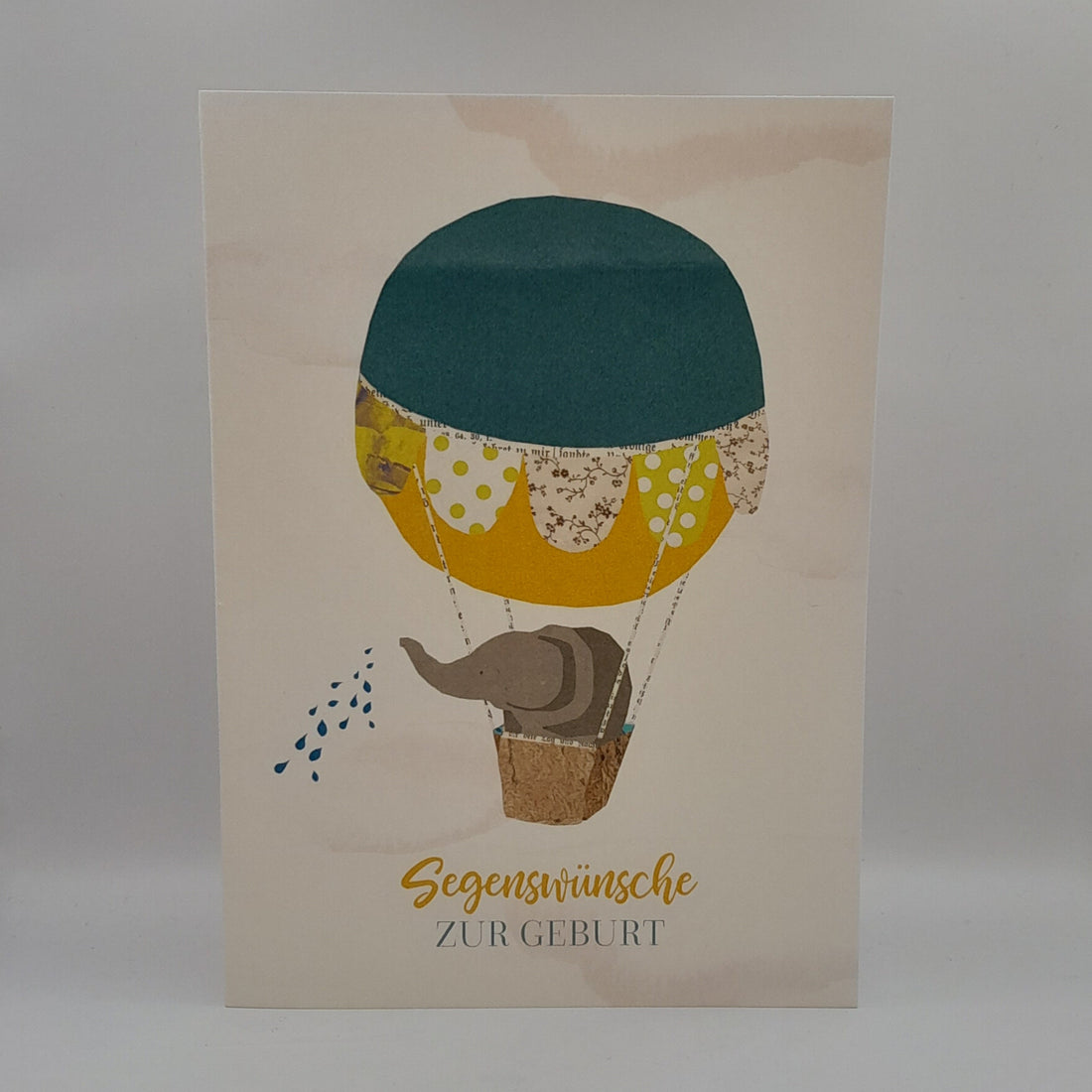 Billet zur Geburt "Elefant im Ballon"