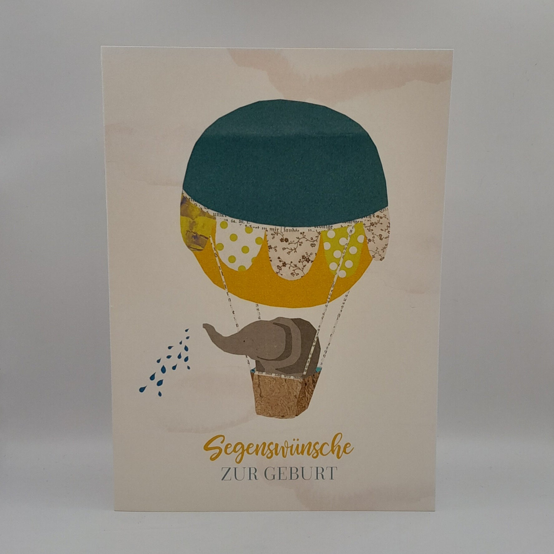 Billet zur Geburt "Elefant im Ballon"