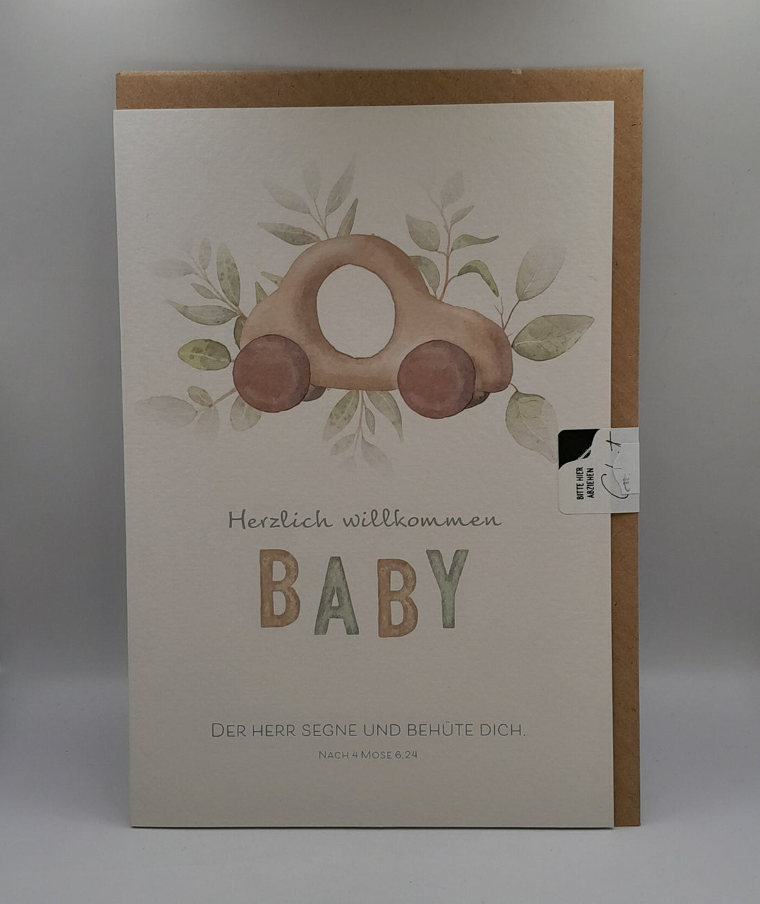 Billet zur Geburt "Herzlich willkommen Baby"