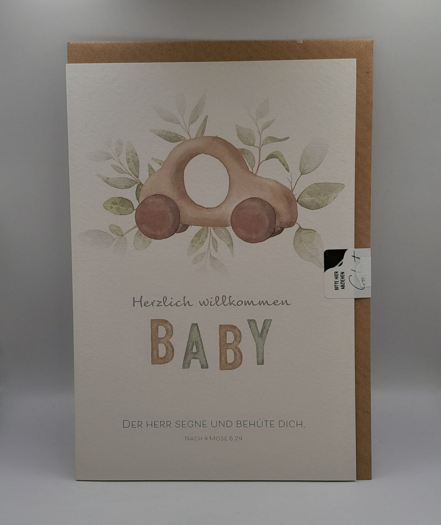 Billet zur Geburt "Herzlich willkommen Baby"
