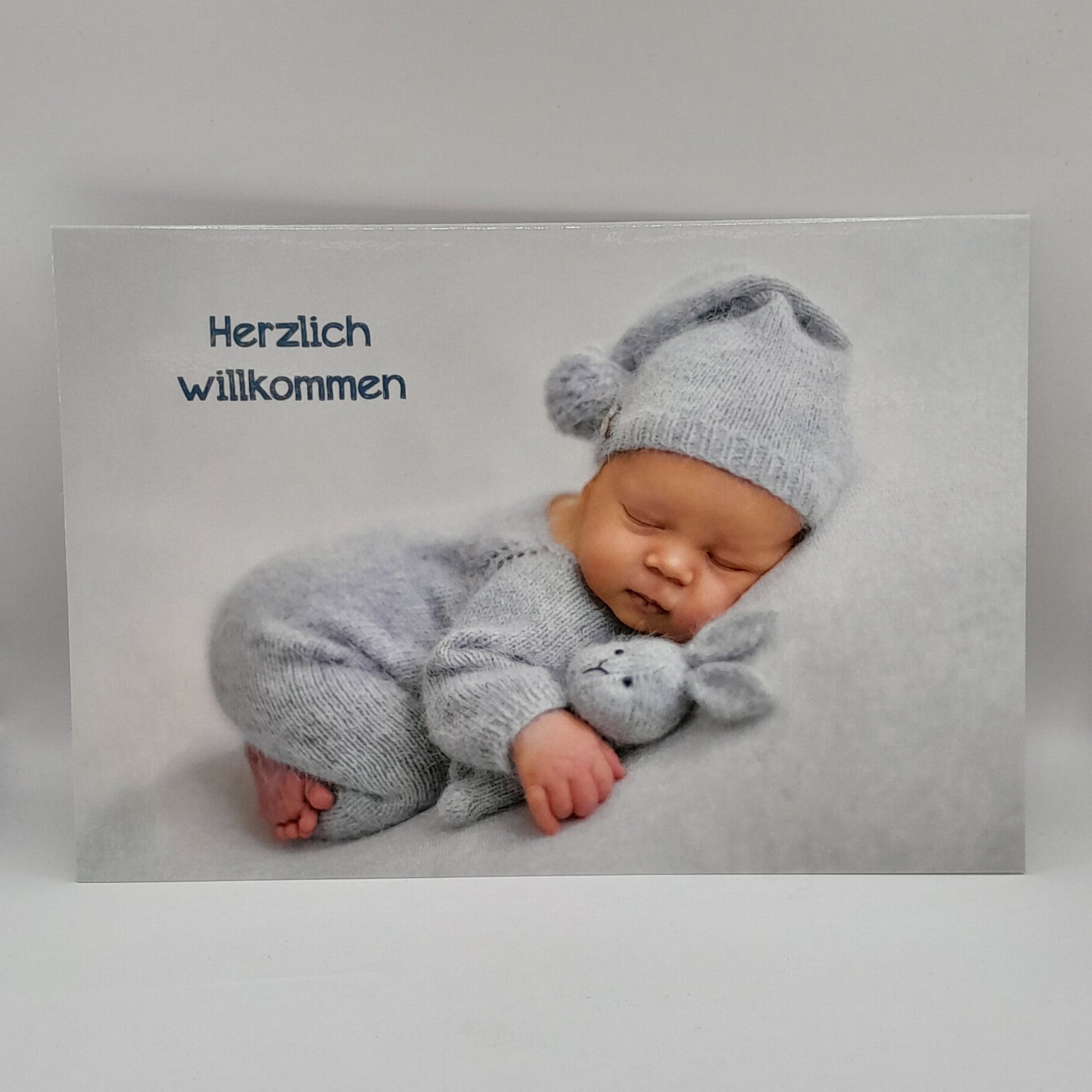 Billet zur Geburt "Baby mit Häschen"