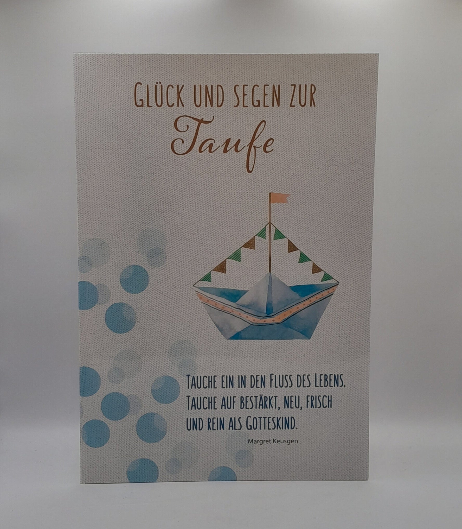 Billet zur Taufe "Papierschiffchen"