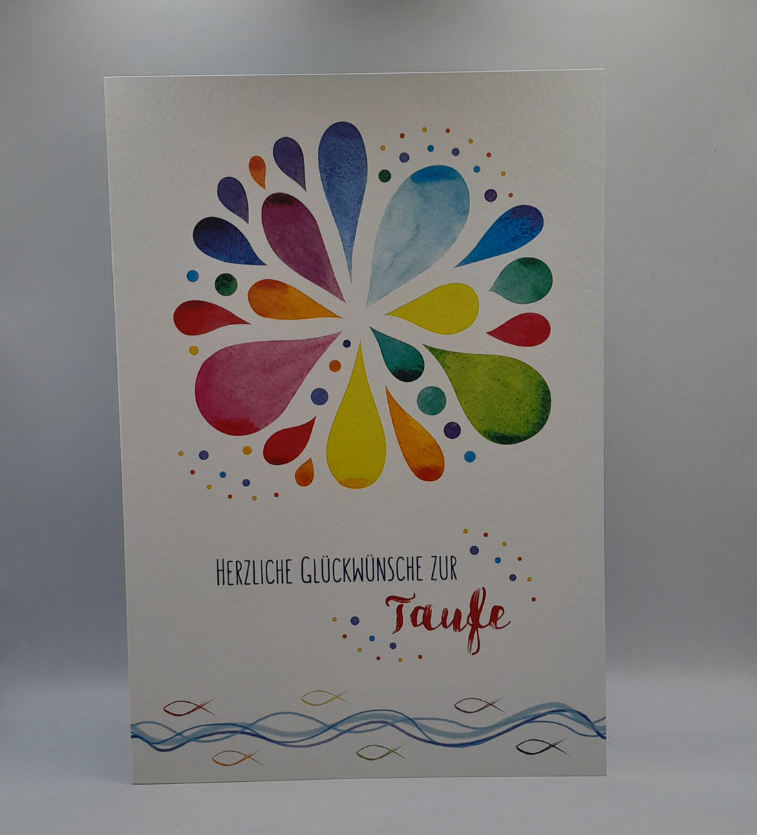 Billet zur Taufe "Bunte Tropfen"