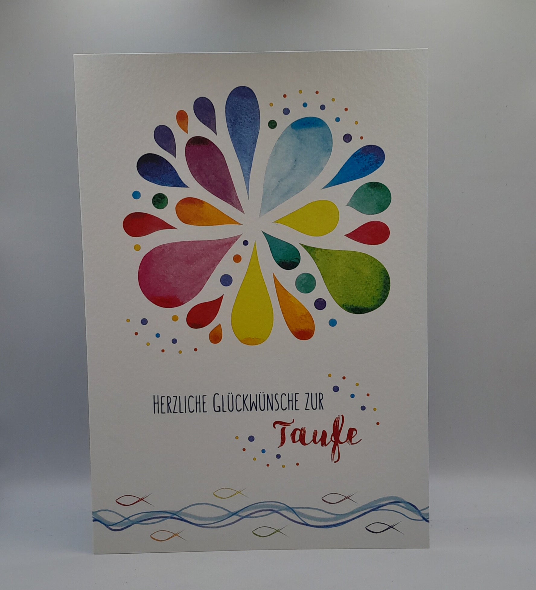 Billet zur Taufe "Bunte Tropfen"