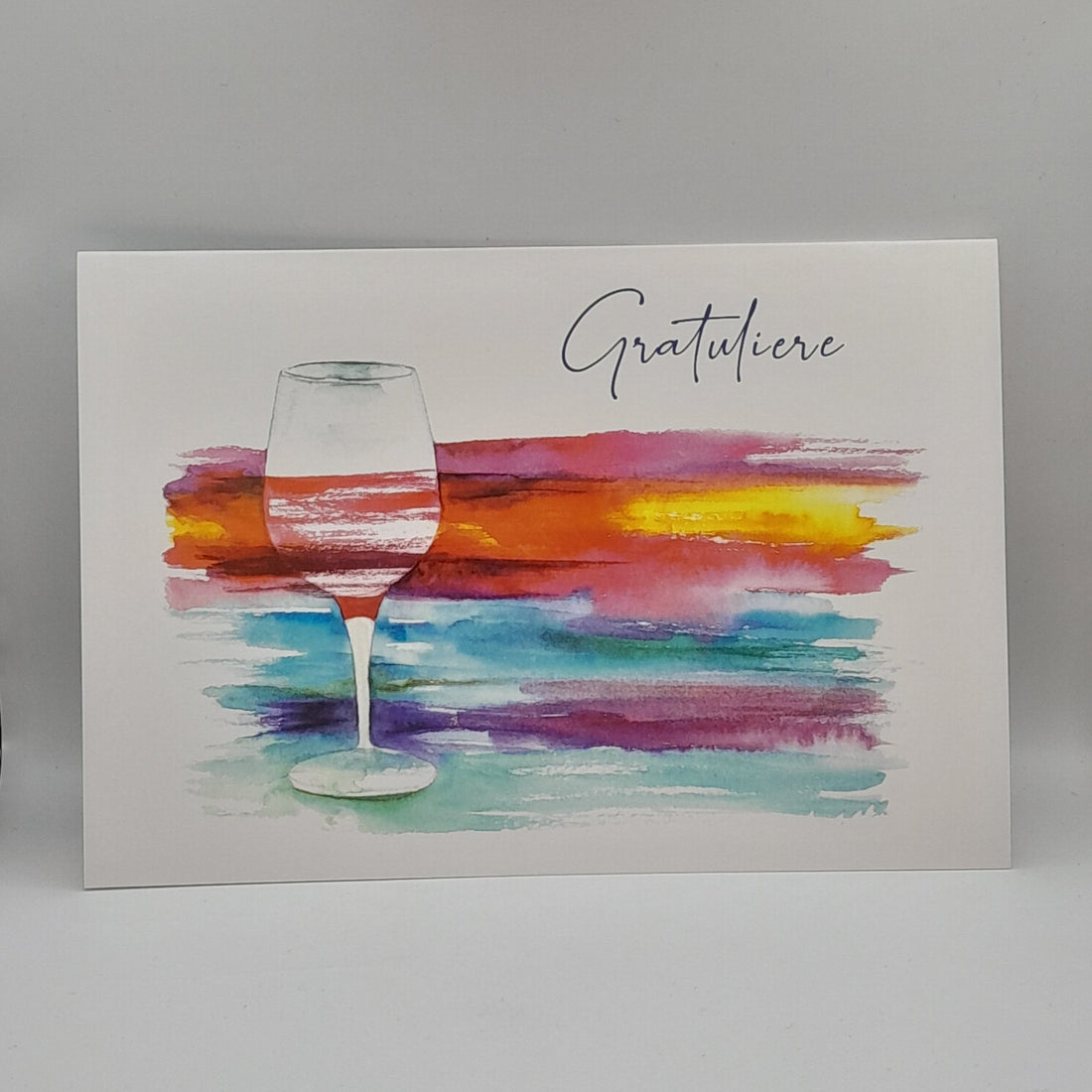 Billet zum Geburtstag "Weinglas"
