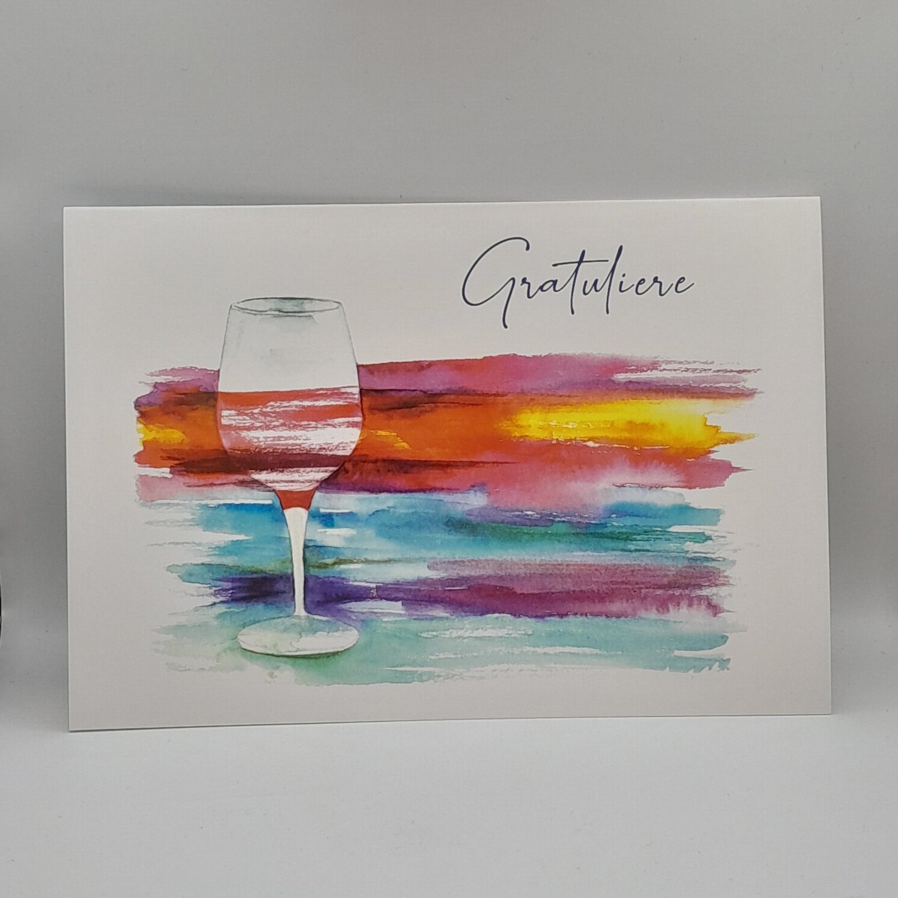 Billet zum Geburtstag "Weinglas"