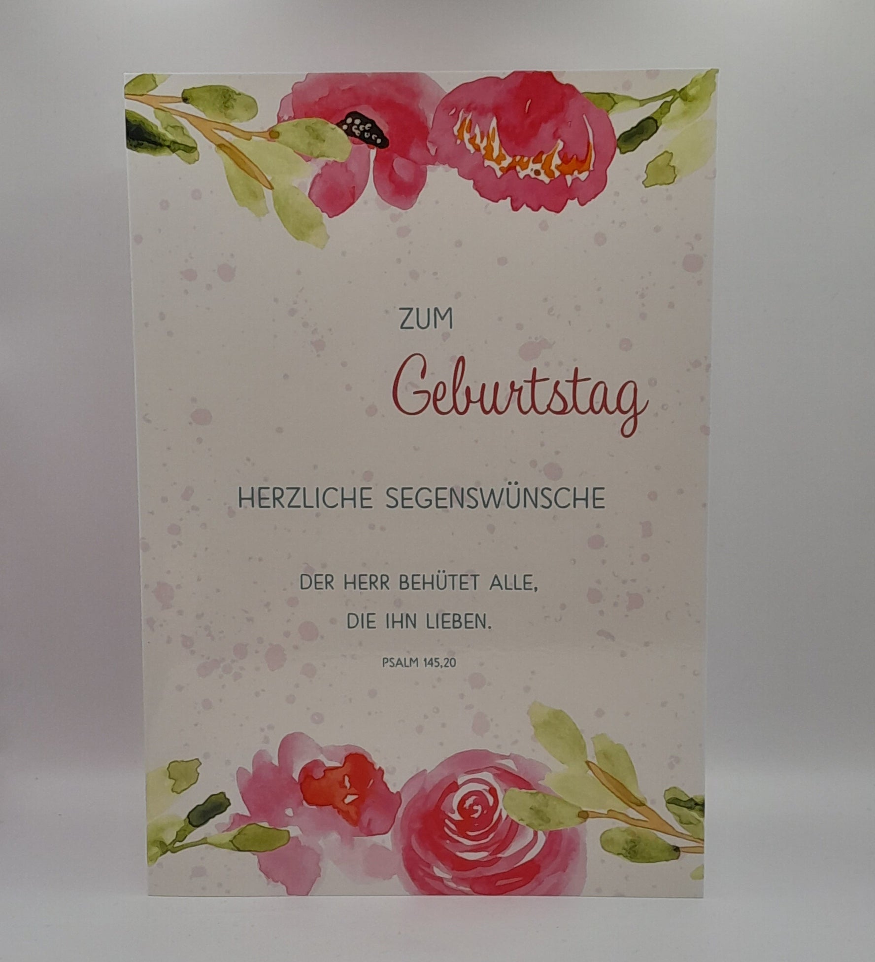 Billet zum Geburtstag "Rosen", mit Jahreszahlen-Aufkleber