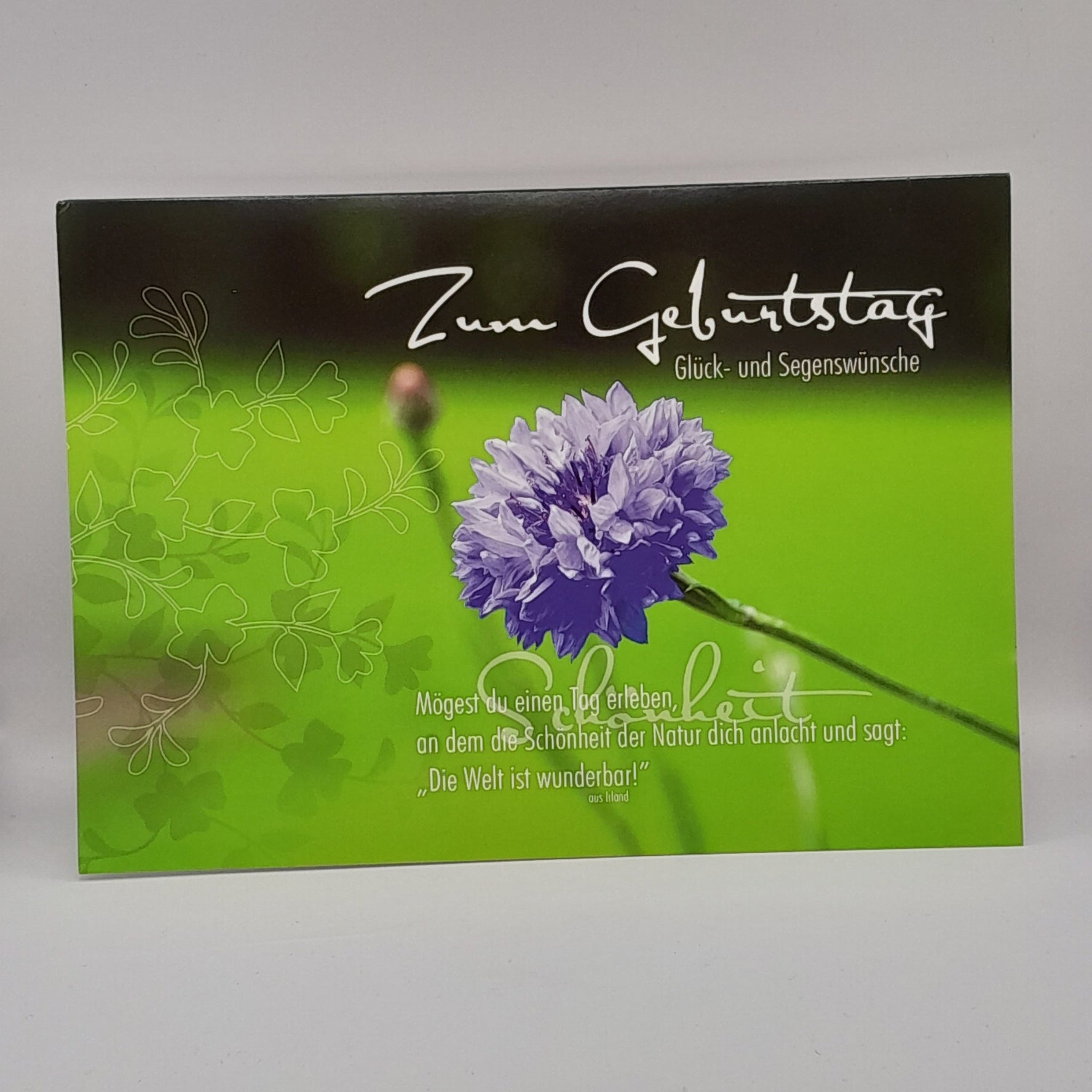 Billet zum Geburtstag "Blaue Blume"