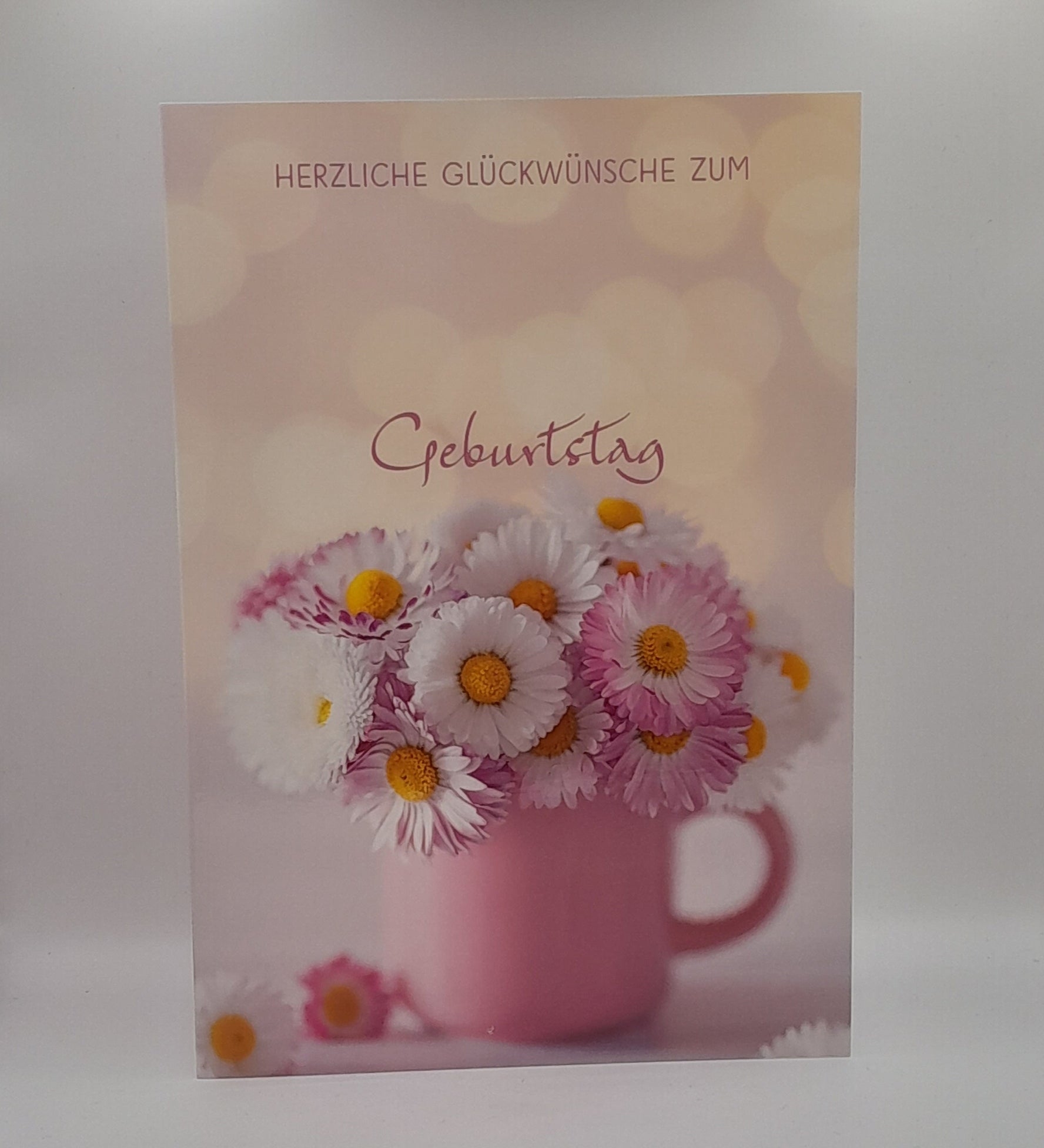 Billet zum Geburtstag "Blumenstrauß", mit Jahreszahlen-Aufkleber