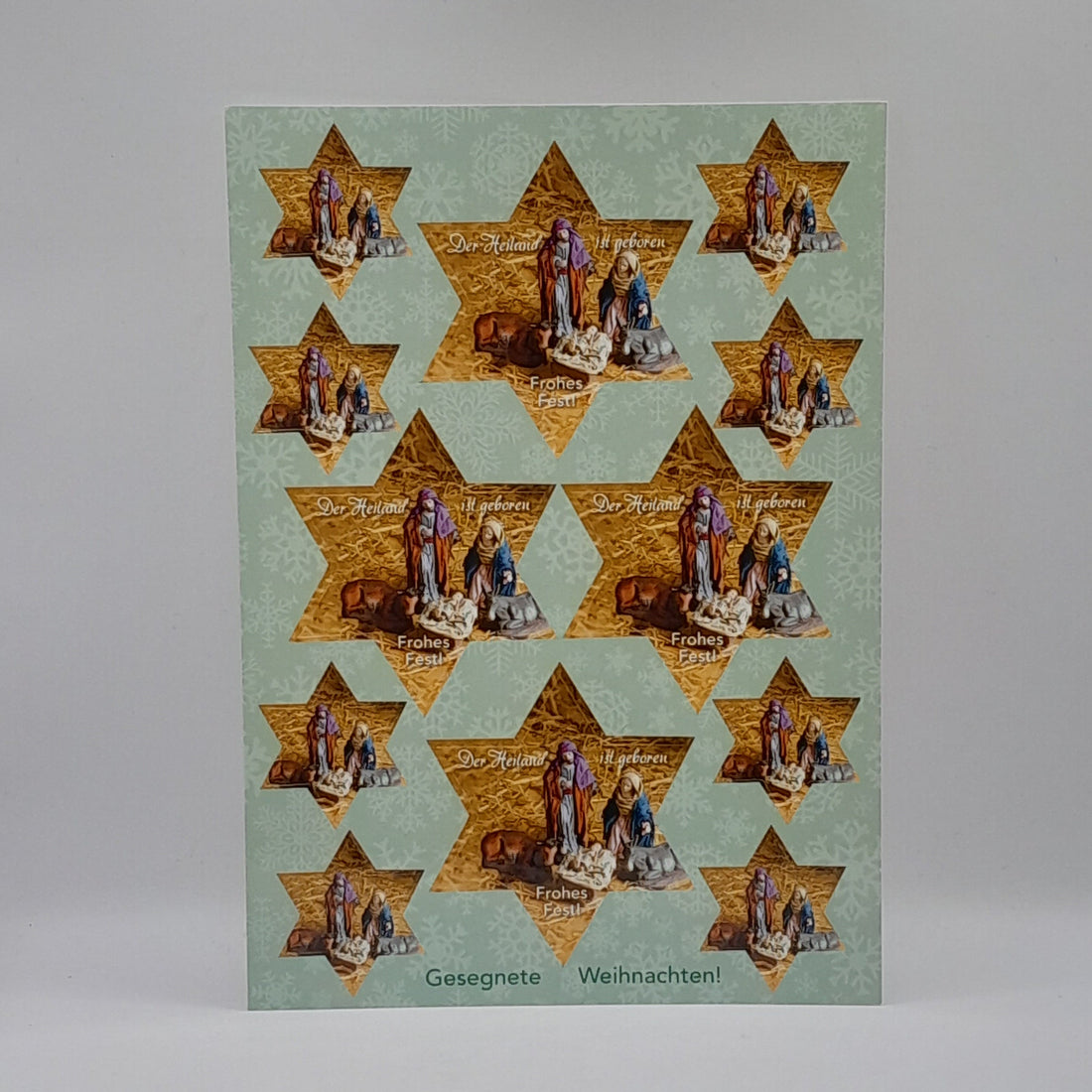 Sticker-Postkarte "Der Heiland ist geboren"