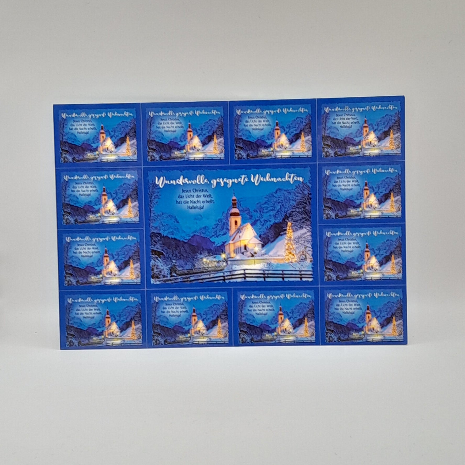 Sticker-Postkarte "Wundervoll gesegnete Weihnachten"